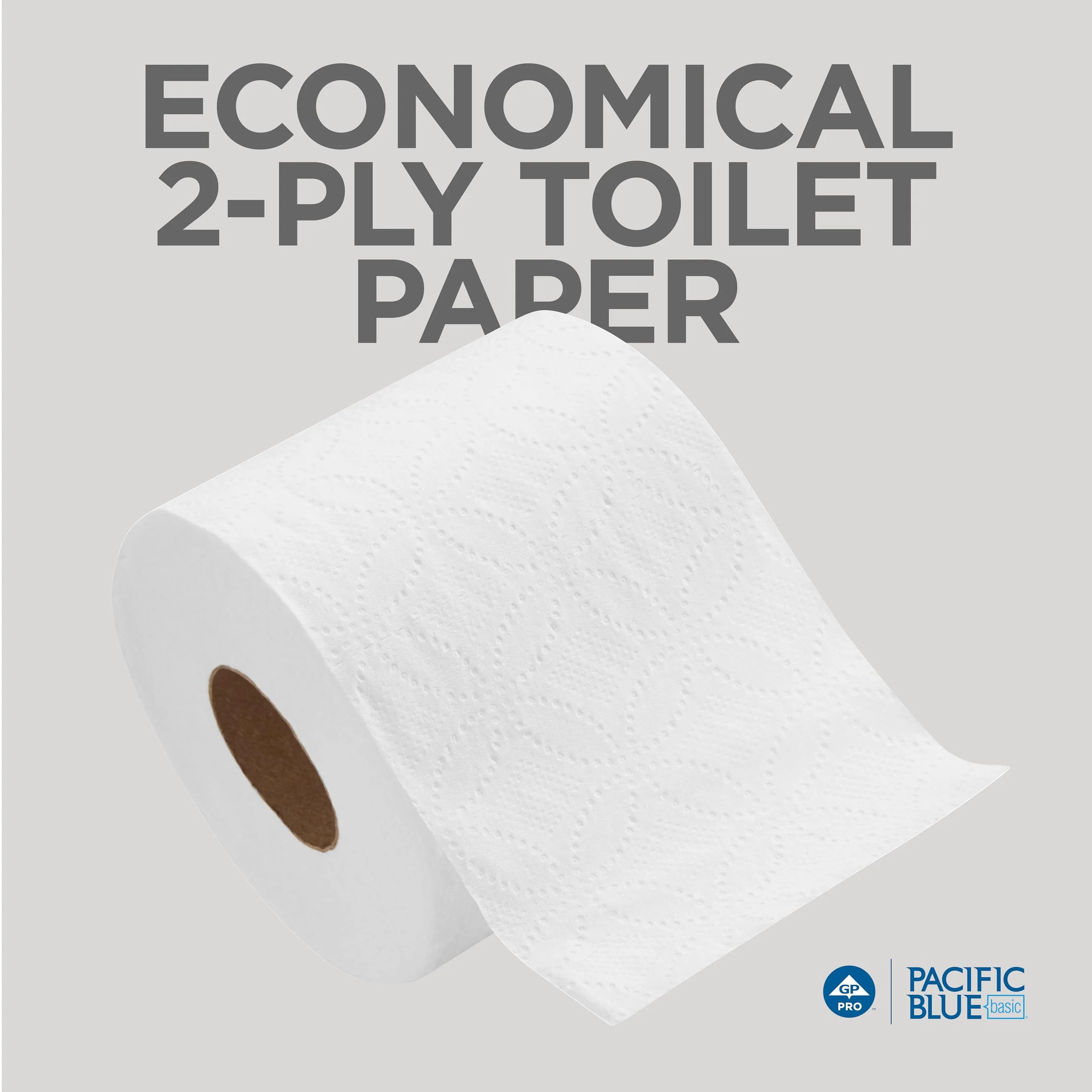 Georgia-Pacific Pacific Blue Basic 2-Ply Embossed Toilet Paper,19880/01, 550 Sheets Per Roll, 80 Rolls Per Case - Image 9
