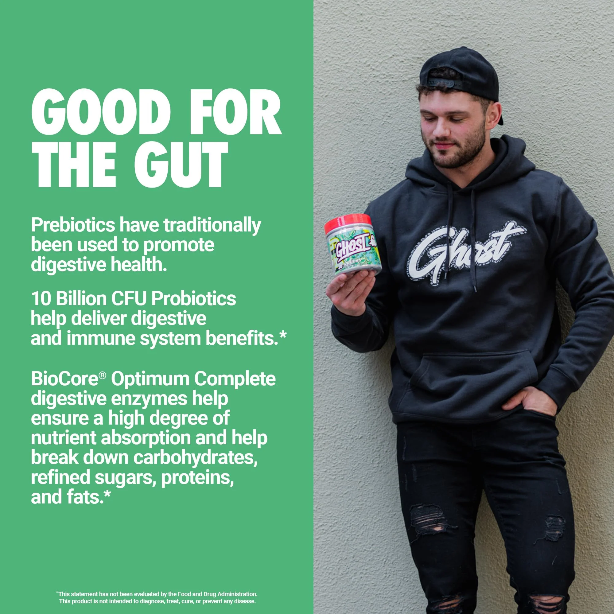GHOST Greens Powder, Guava Berry - 30 Servings - 19 Superfood Greens & Reds Powder, Fruits, Vegetables, Spirulina, & Chlorella, Prebiotics, 10 Billion CFU Probiotic & Digestive Enzymes - Gluten-Free - Image 4