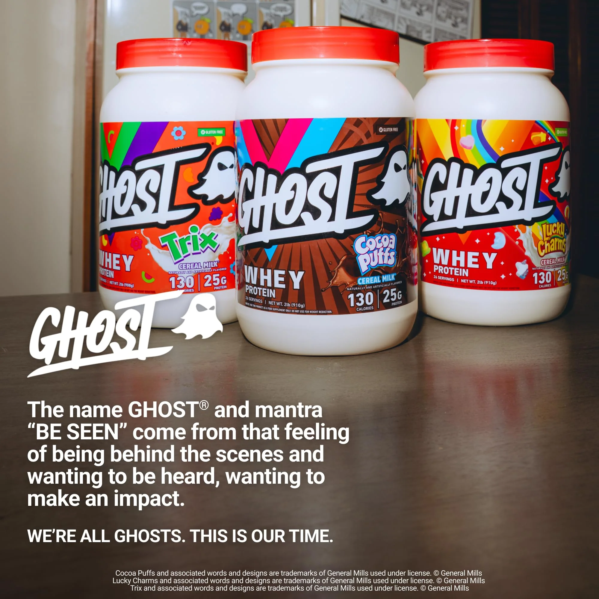 GHOST Whey Protein Powder, Lucky Charms Cereal Milk - 2LB, 25G of Protein - Whey Protein Isolate & Concentrate Blend - Post Workout Fitness & Nutrition Shakes, Smoothies & Baking - Soy & Gluten-Free - Image 6