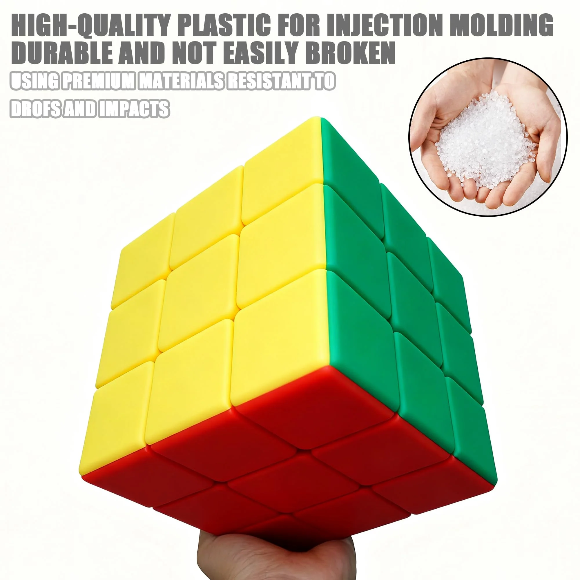 Giant Magic Cube, 18CM Big 3x3 Speed Cube Color-Matching 3D Sensory Puzzle Box Super Large Birthday Christmas Stocking Stuffers Gift for Kids Adults Fidget Toy Brain Teasers Cubing Classroom Speed Toy - Image 7