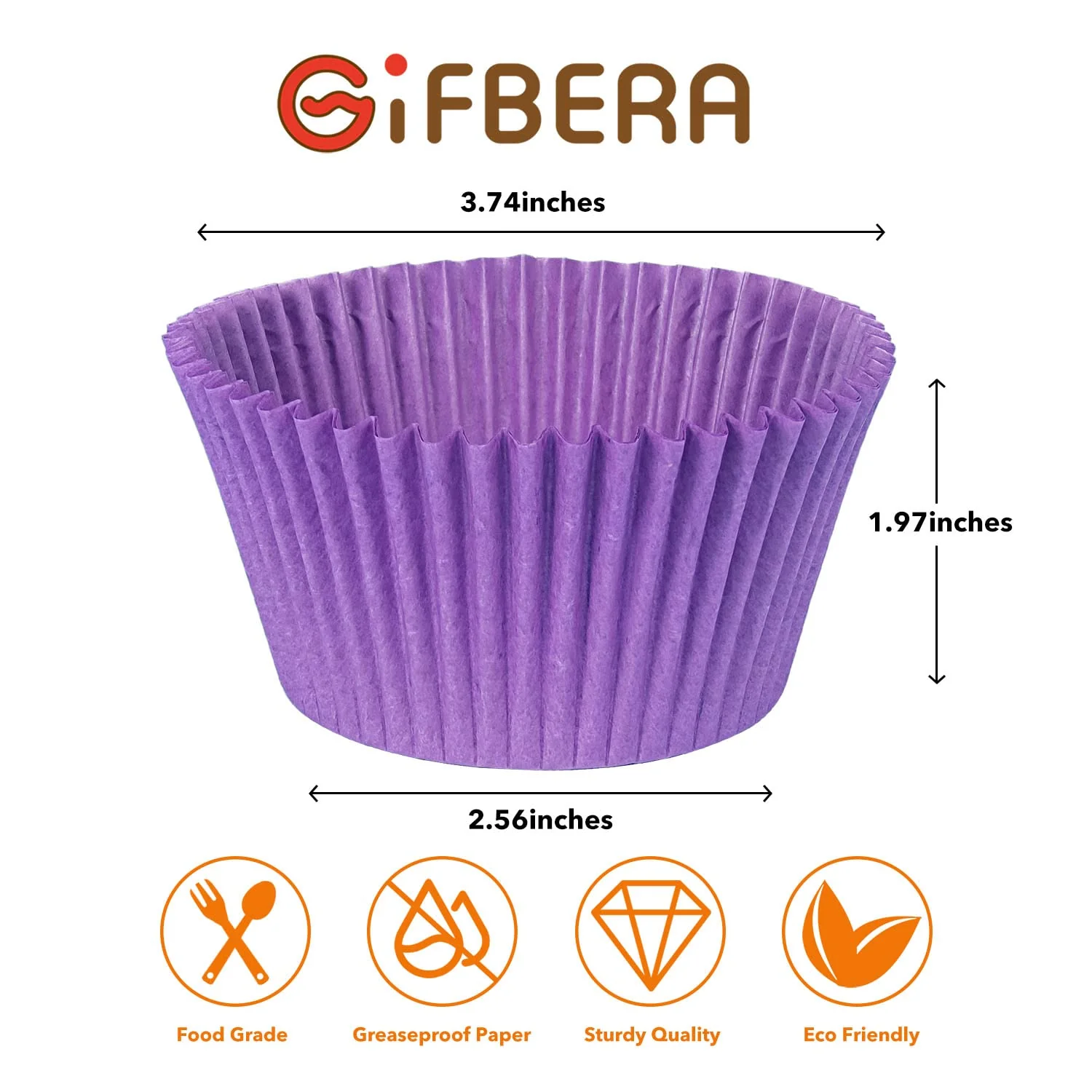 Gifbera Bright Rainbow Jumbo Cupcake Liners 400-Count, Large Solid Colorful Paper Baking Cups for Baking - Image 5