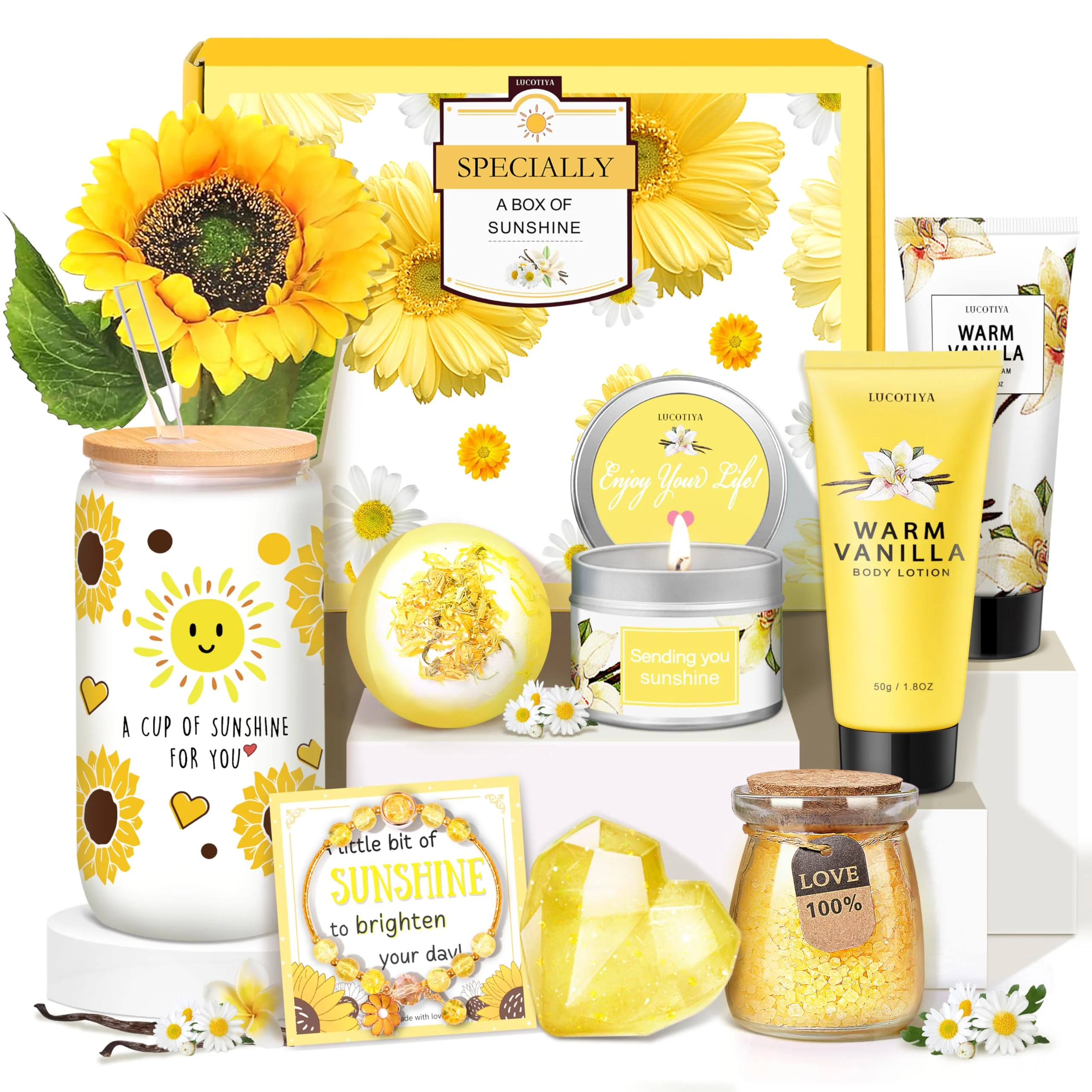 Gifts for Women,Bath and Body Gift 10 pcs Warm Vanilla Self Care Set for Friends,Her,Bestie,Mom,Wife Christmas Birthday Gifts