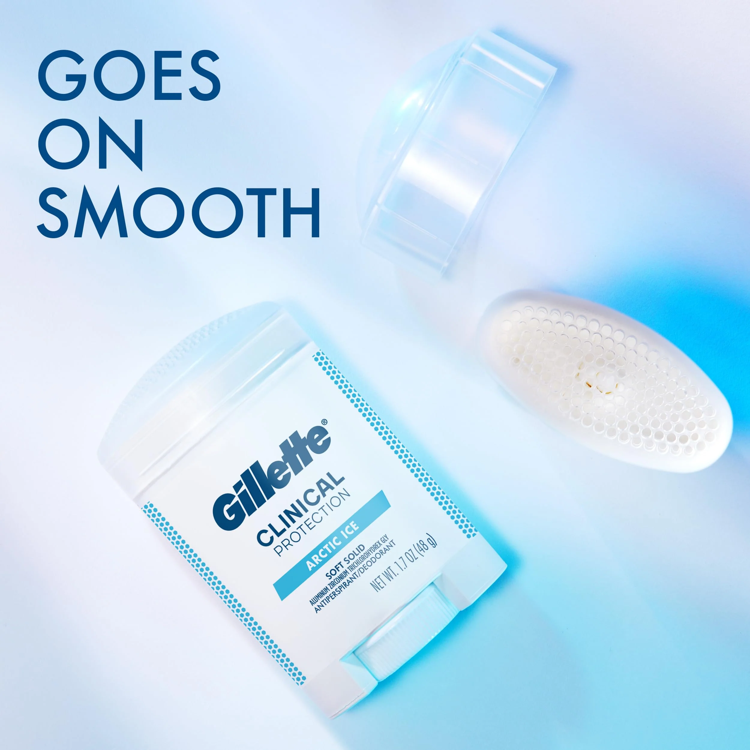 Gillette Clinical Antiperspirant and Deodorant for Men, 72hr Sweat & Odor Protection, Long Lasting Freshness, Anti-White Mark Technology, Soft Solid, Arctic Ice Scent, 2.6 oz - Image 4