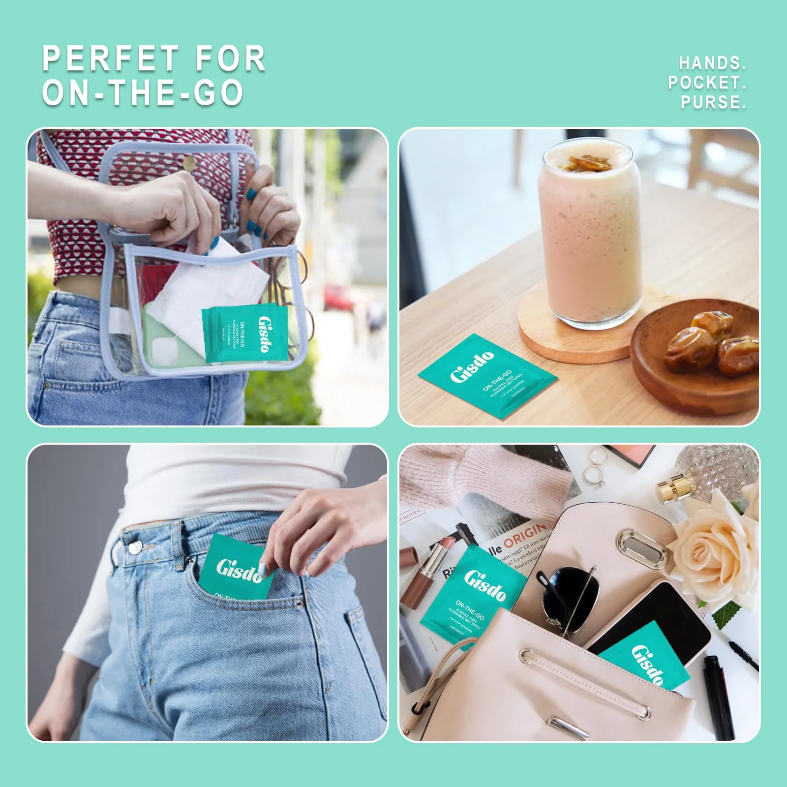 Gisdo 100 Pcs Flushable Wet Wipes Individually Wrapped Travel Unscented Wet Wipes Flushable Toilet Tissue for Butt, Hands, Face Cleaning, Portable Size, Ideal for Daily Use - Image 3