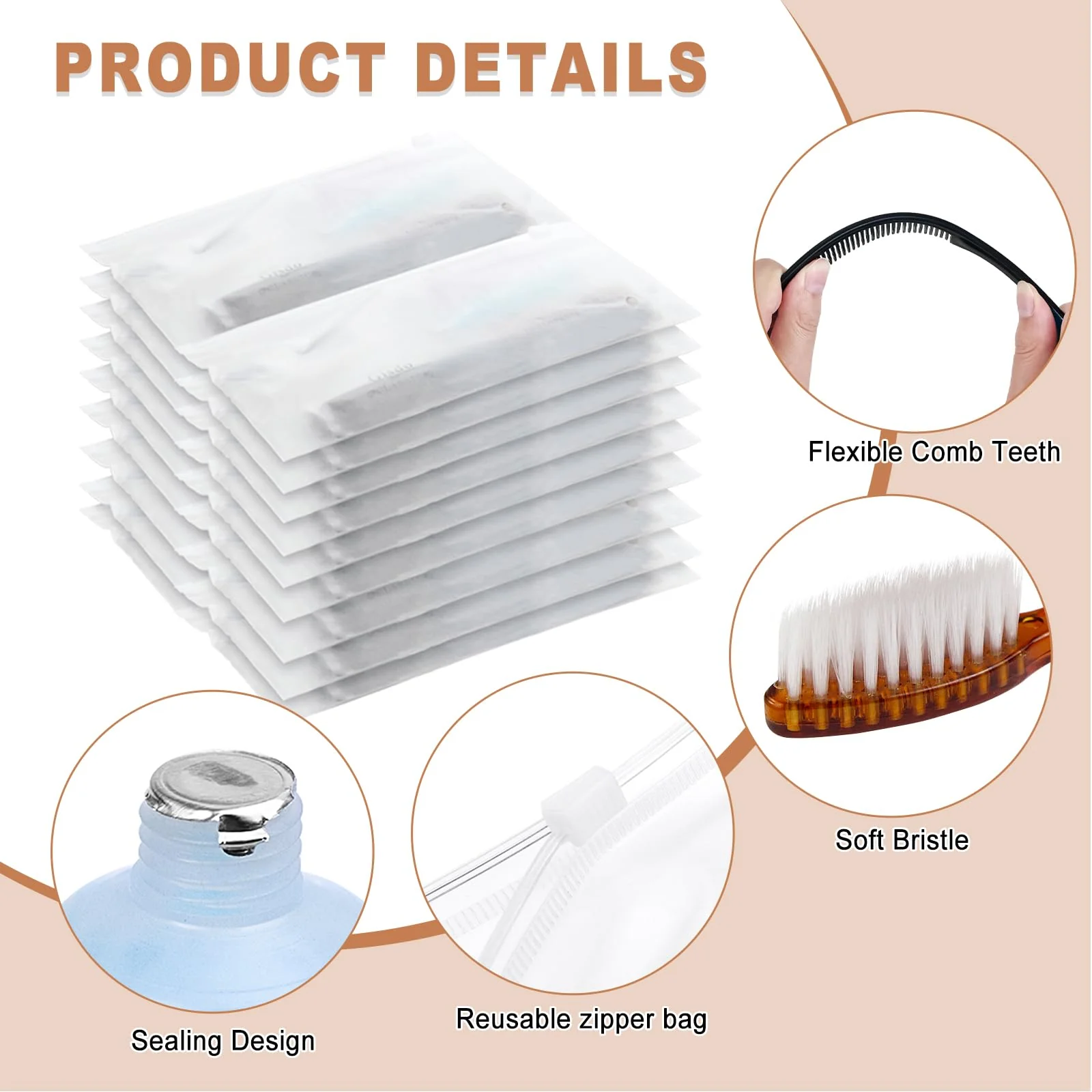 Gisdo 50-Pack Toiletry Kits - Personal Hygiene & Travel Kit for Men, Women & Charity - Disposable, Bulk Homeless Care Package Supplies - Image 4