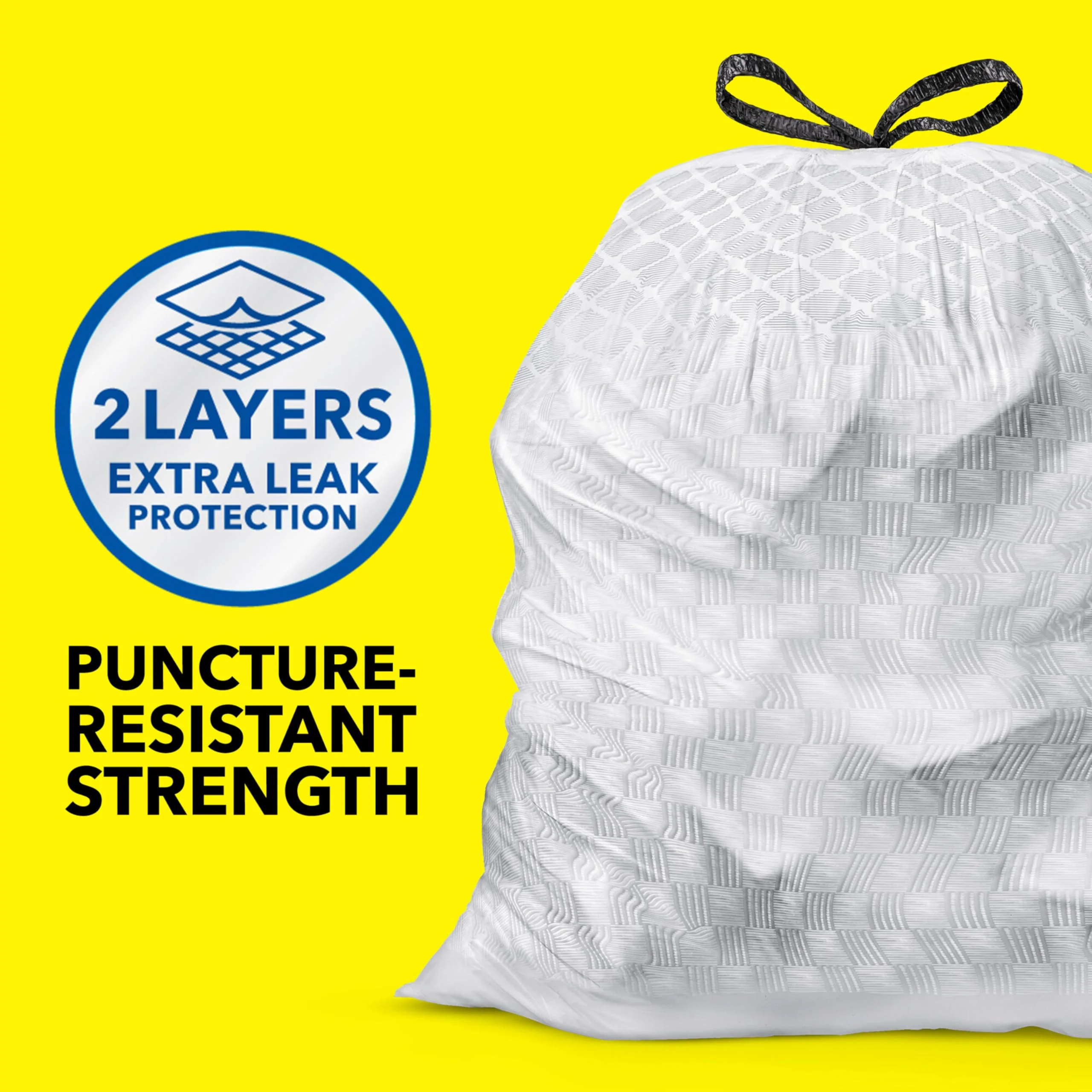 Glad ForceFlex Tall Kitchen Trash Bags, 13 Gallon, Fresh Clean, 140 Count (Package May Vary) - Image 2