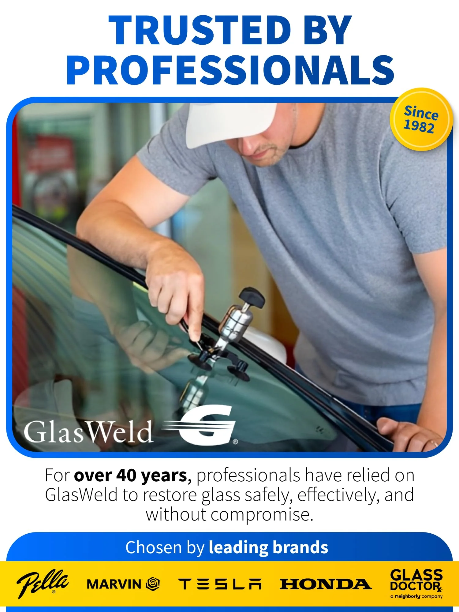 GlasWeld ProClean Hard Water Stain Remover for Glass & Metal – Non-Acid Mineral Deposit & Water Spot Remover for Cars & Shower Glass Cleaner - Removes Hard Spots from Windows – with Applicator Pad - Image 2