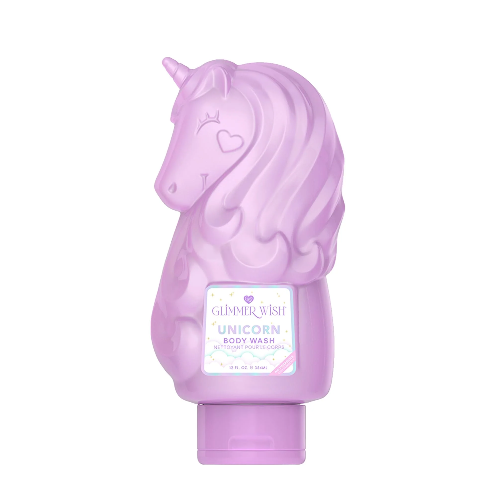 Glimmer Wish Unicorn Kids Body Wash, Gentle Cleanser and Moisturizing Sulfate Free Body Wash, Skin Care for Kids, Vanilla Cotton Candy, 12 Fl Oz