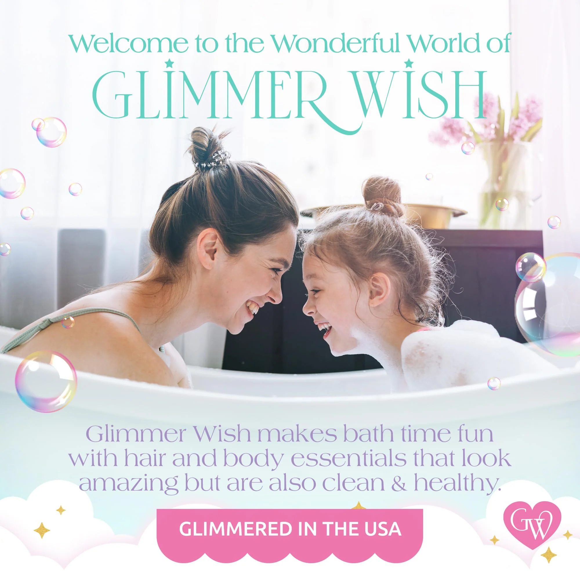 Glimmer Wish Unicorn Kids Body Wash, Gentle Cleanser and Moisturizing Sulfate Free Body Wash, Skin Care for Kids, Vanilla Cotton Candy, 12 Fl Oz - Image 3