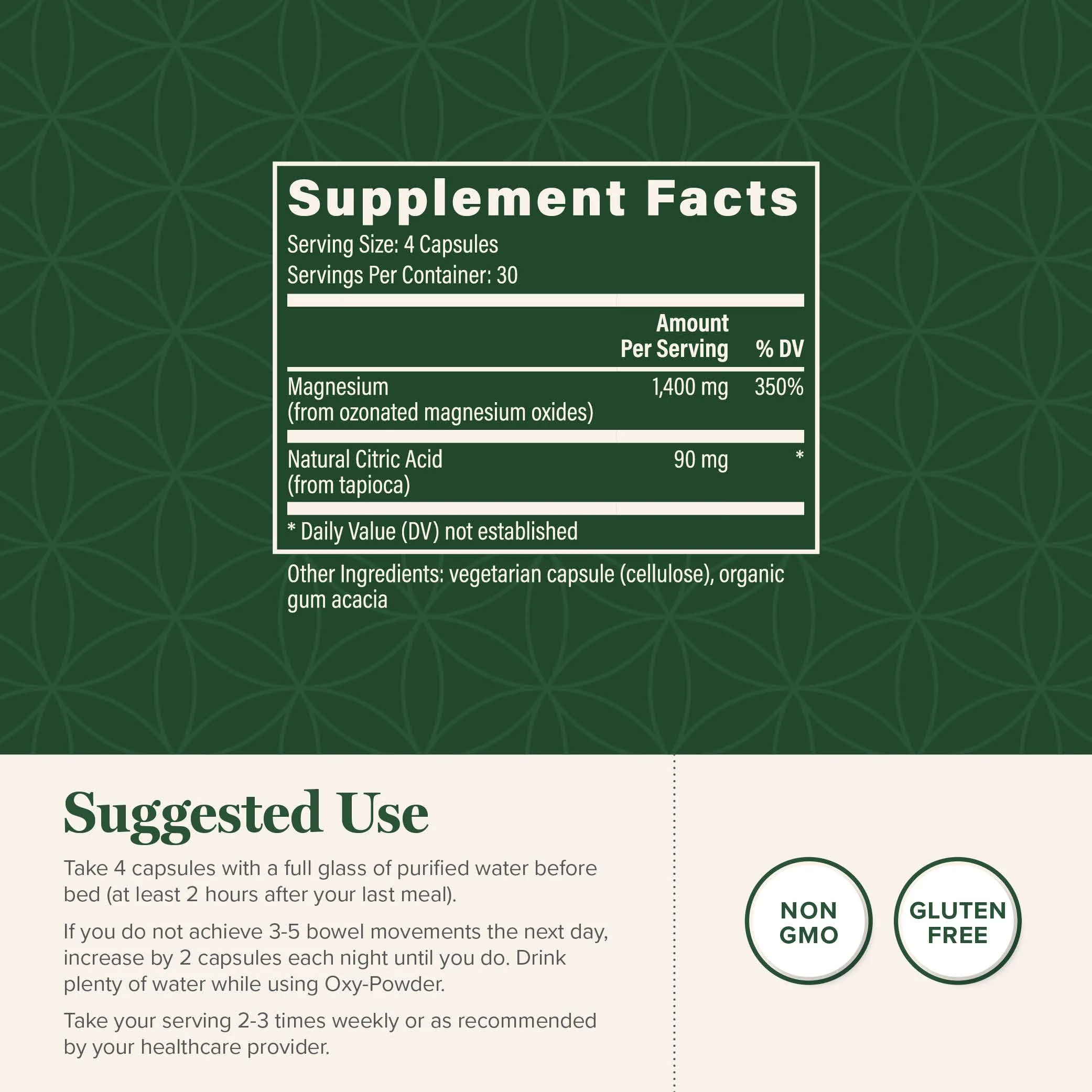 Global Healing Center Oxy-Powder Oxygen Based Safe and Natural Colon Cleanser and Relief from Occasional Constipation (120 Capsules)(Packaging may vary) - Image 5