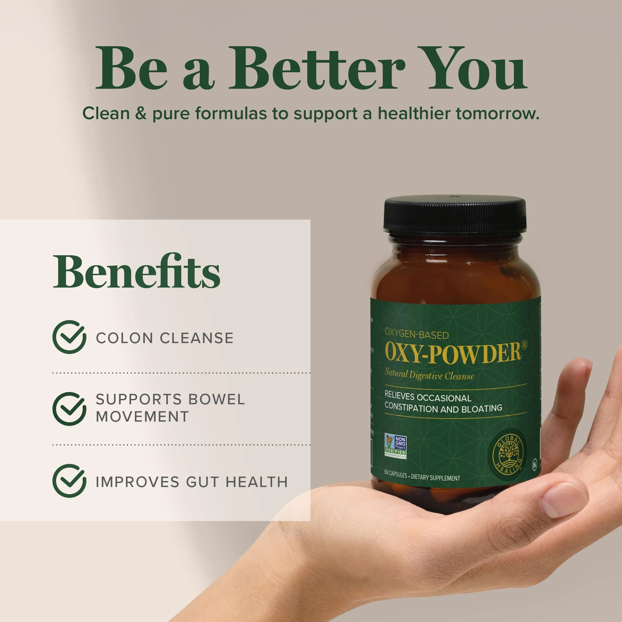 Global Healing Oxy-Powder Colon Cleanse, Constipation Relief for Women & Men, Magnesium Oxide Colon Cleanser & Detox for Weight Loss, Gut Cleanse Detox for Women and Men - Image 4