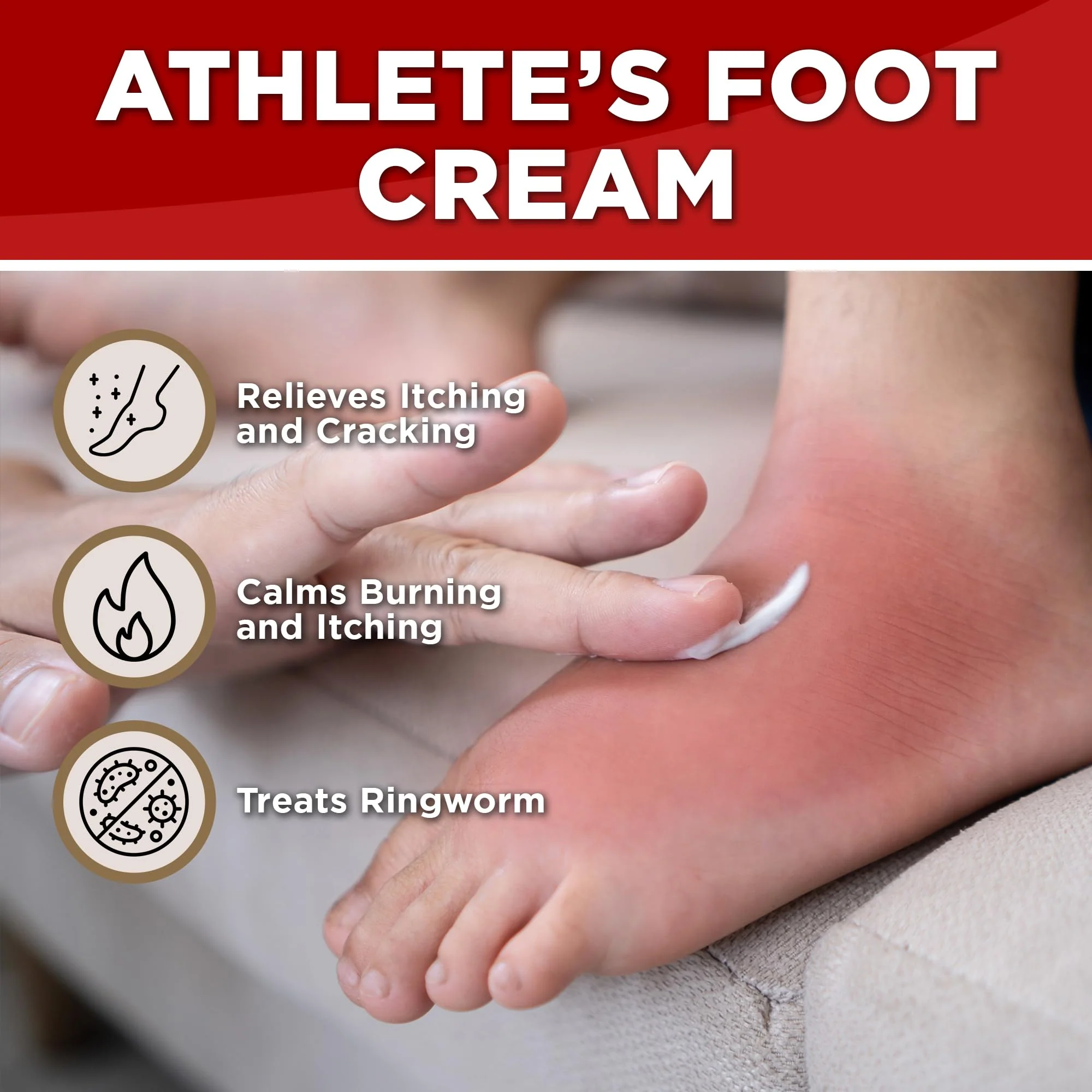 Globe Clotrimazole Antifungal Cream 1% USP (1 oz), Anti Fungal Treatment, Relieves Itching, Burning, Cracking and Scaling Associated Athletes Foot, Jock Itch, Ringworm and More - Image 4