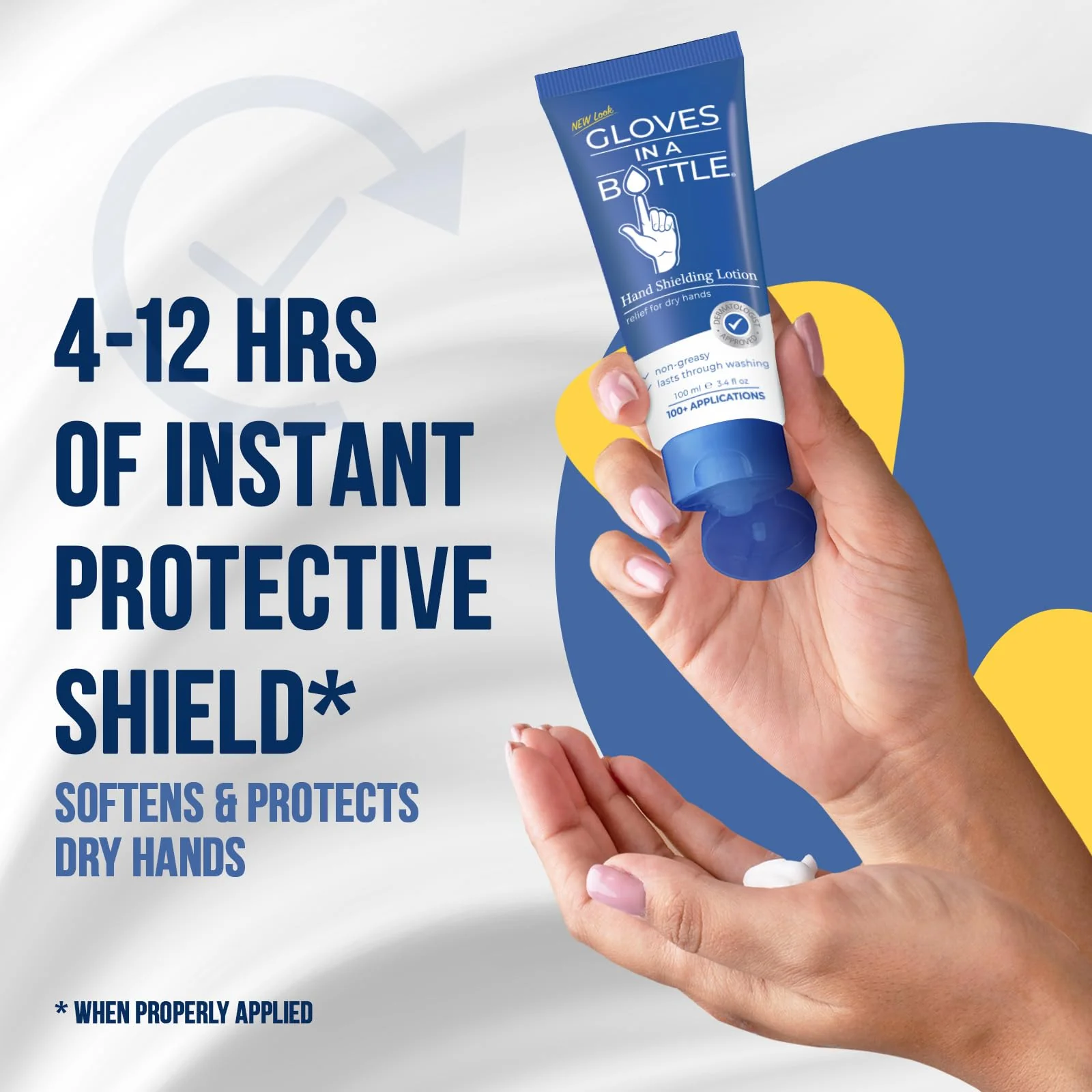 Gloves In A Bottle Psoriasis Eczema Relief Hand Lotion Travel Size - Shielding Lotion for Women, Men, 6 months old or older babies - Cracked Hands Repair Cream - 3.4 oz - Image 8