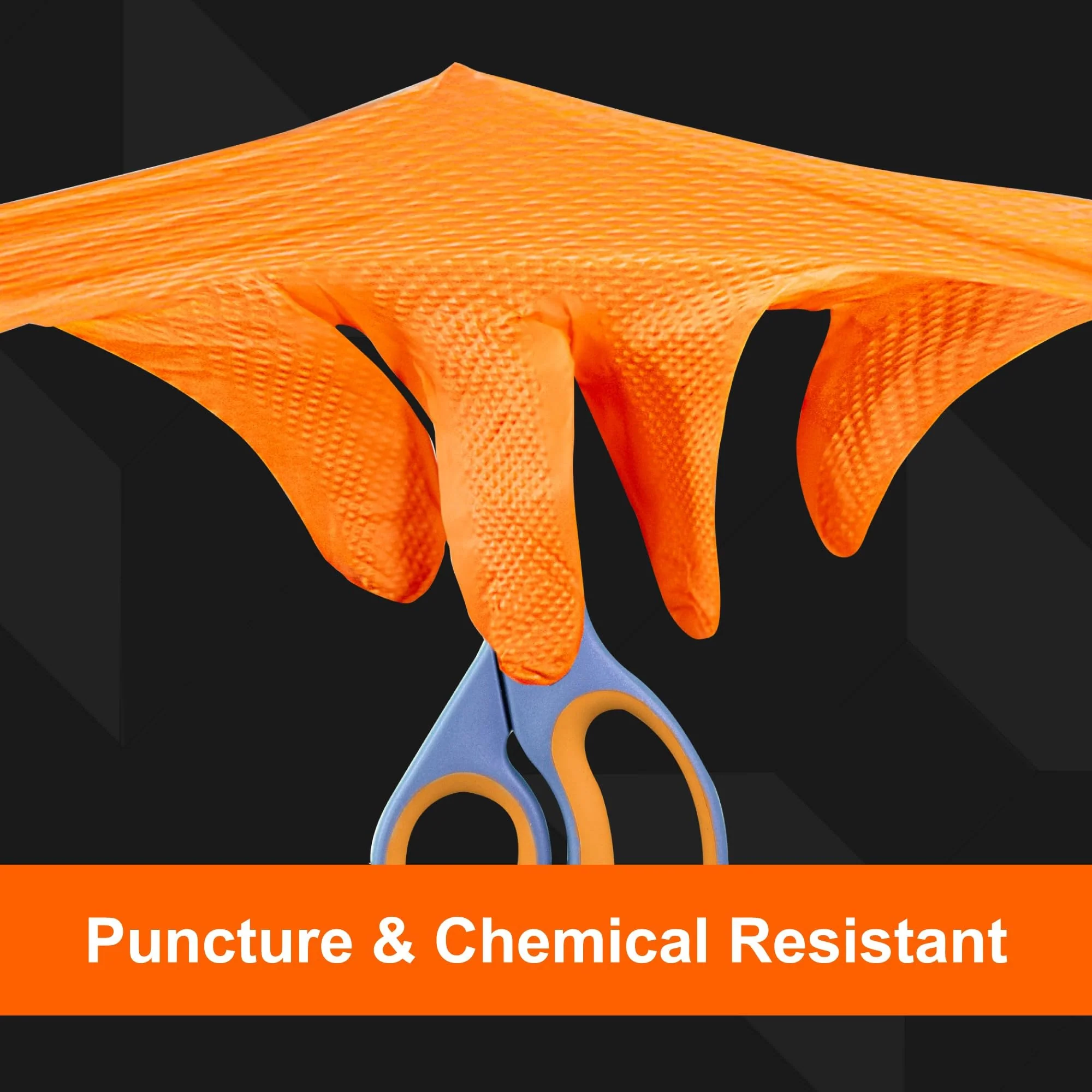 GLOVEWORKS 8 Mil Orange Nitrile Disposable Gloves Heavy Duty Industrial RDT for Mechanic and Automotive Medium 2 Boxes of 100 - Image 3
