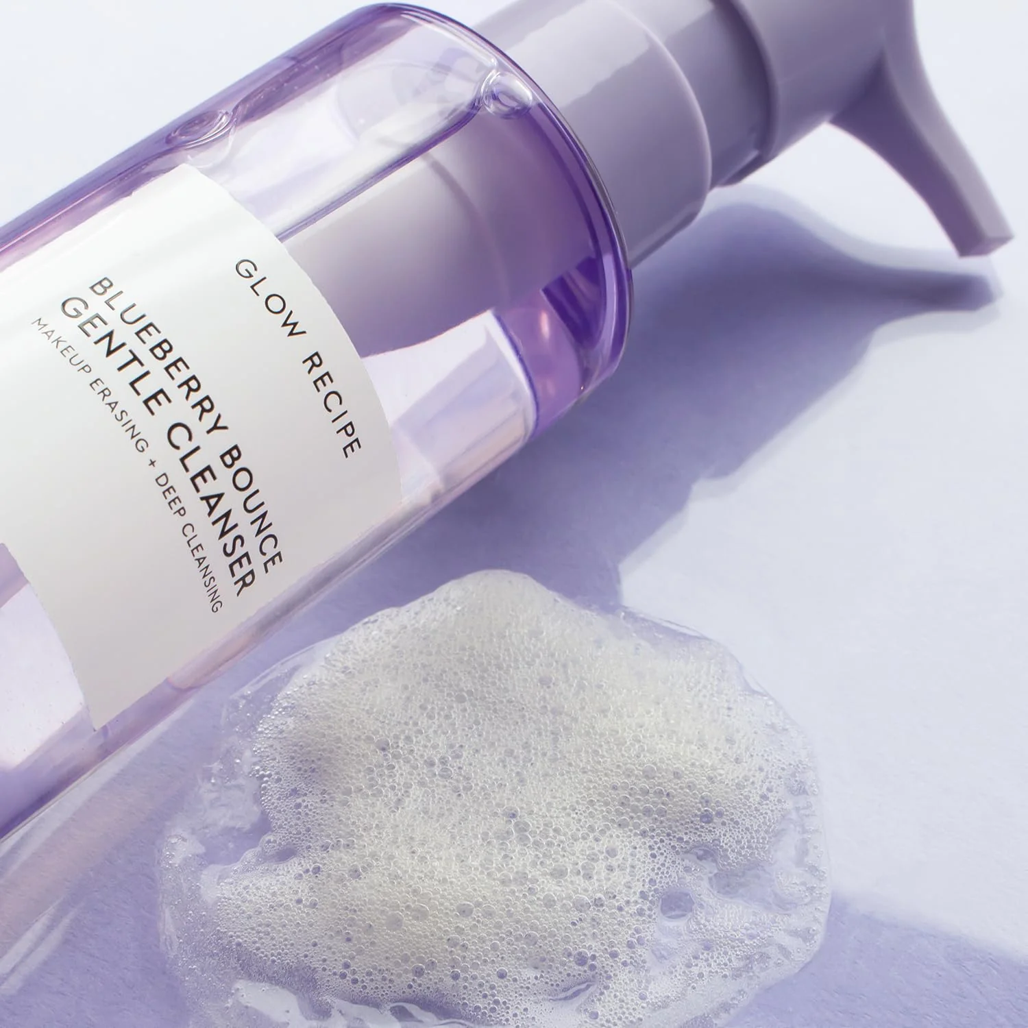 Glow Recipe Blueberry Bounce Exfoliating Face Wash - Foaming Facial Cleanser, Makeup Remover & Clarifying Mask - Hydrating Hyaluronic Acid & Gentle AHA for Sensitive Skin - Korean Skincare, 160ml - Image 2