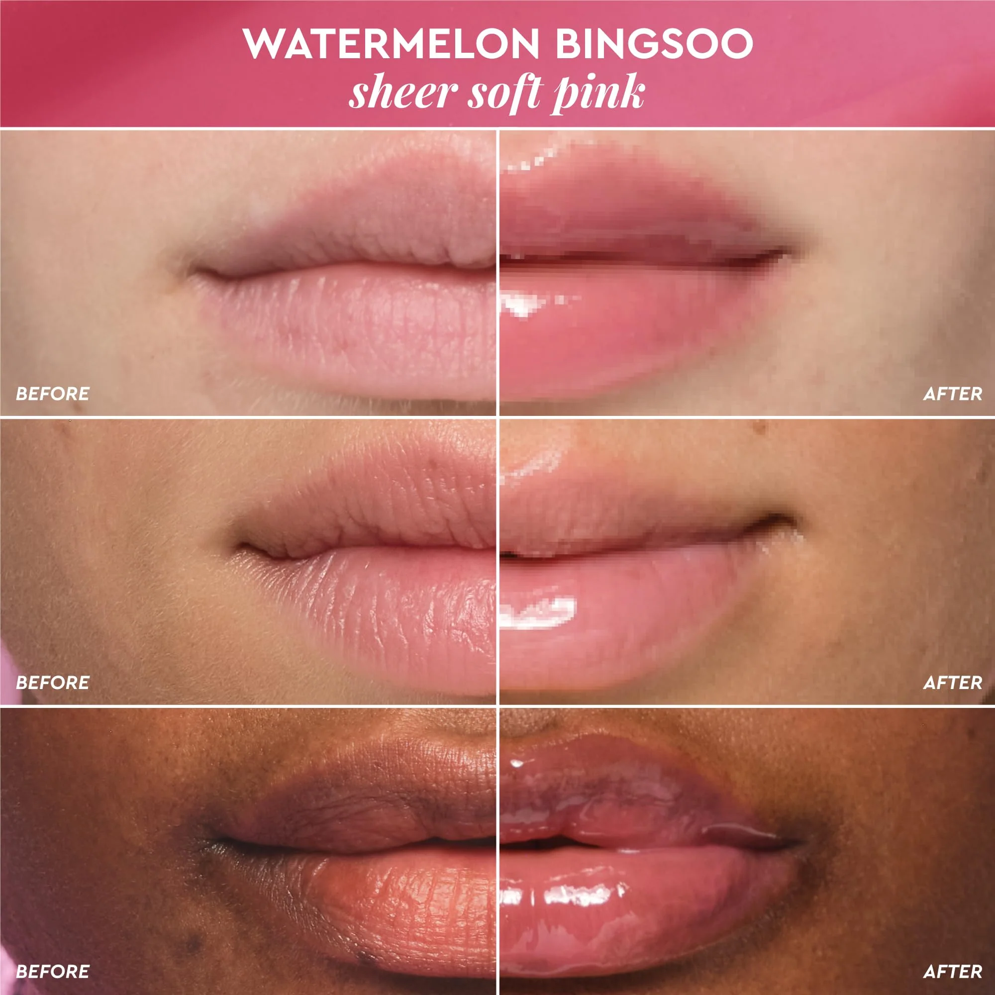 Glow Recipe Glass Balm Lip Treatment - 12Hr Hydrating Lip Balm & Moisturizer with Hyaluronic Acid to Smooth, Plump & Protect from Dryness - Sheer Soft Pink Tint, Watermelon Bingsoo (15 ml) - Image 6