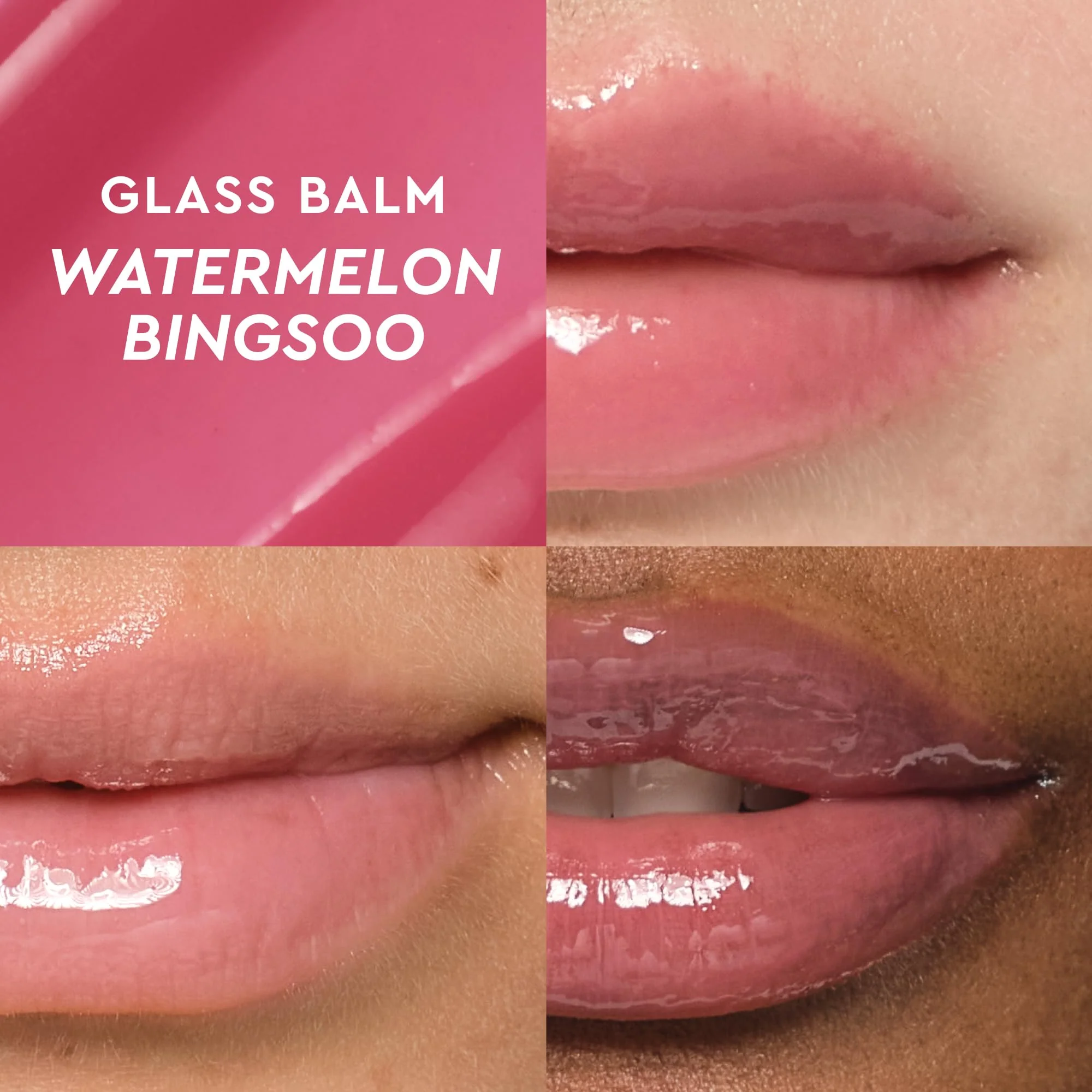 Glow Recipe Glass Balm Lip Treatment - 12Hr Hydrating Lip Balm & Moisturizer with Hyaluronic Acid to Smooth, Plump & Protect from Dryness - Sheer Soft Pink Tint, Watermelon Bingsoo (15 ml) - Image 9