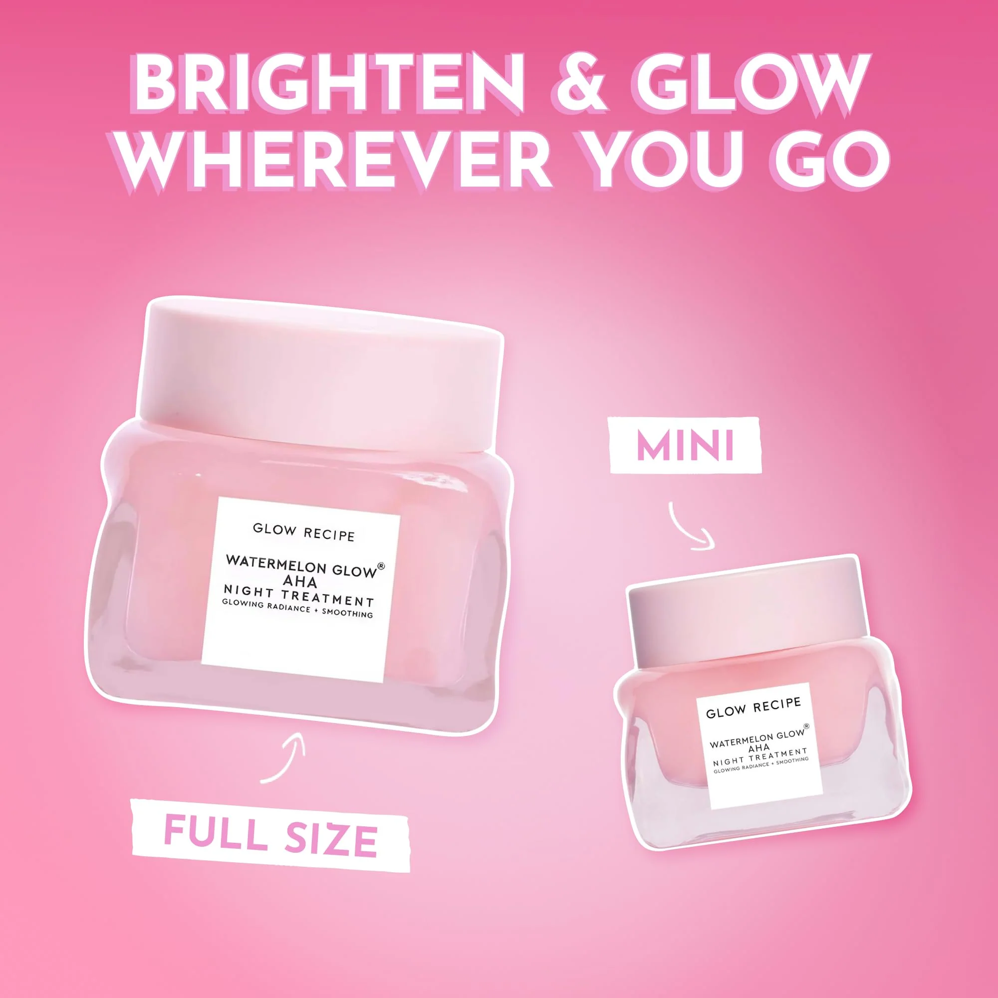 Glow Recipe Watermelon Glow AHA Night Treatment - Overnight Resurfacing Mask with AHA Complex, Hyaluronic Acid, Niacinamide & Watermelon Enzymes for Smooth, Glowing, Even-Toned Skin (60ml) - Image 4
