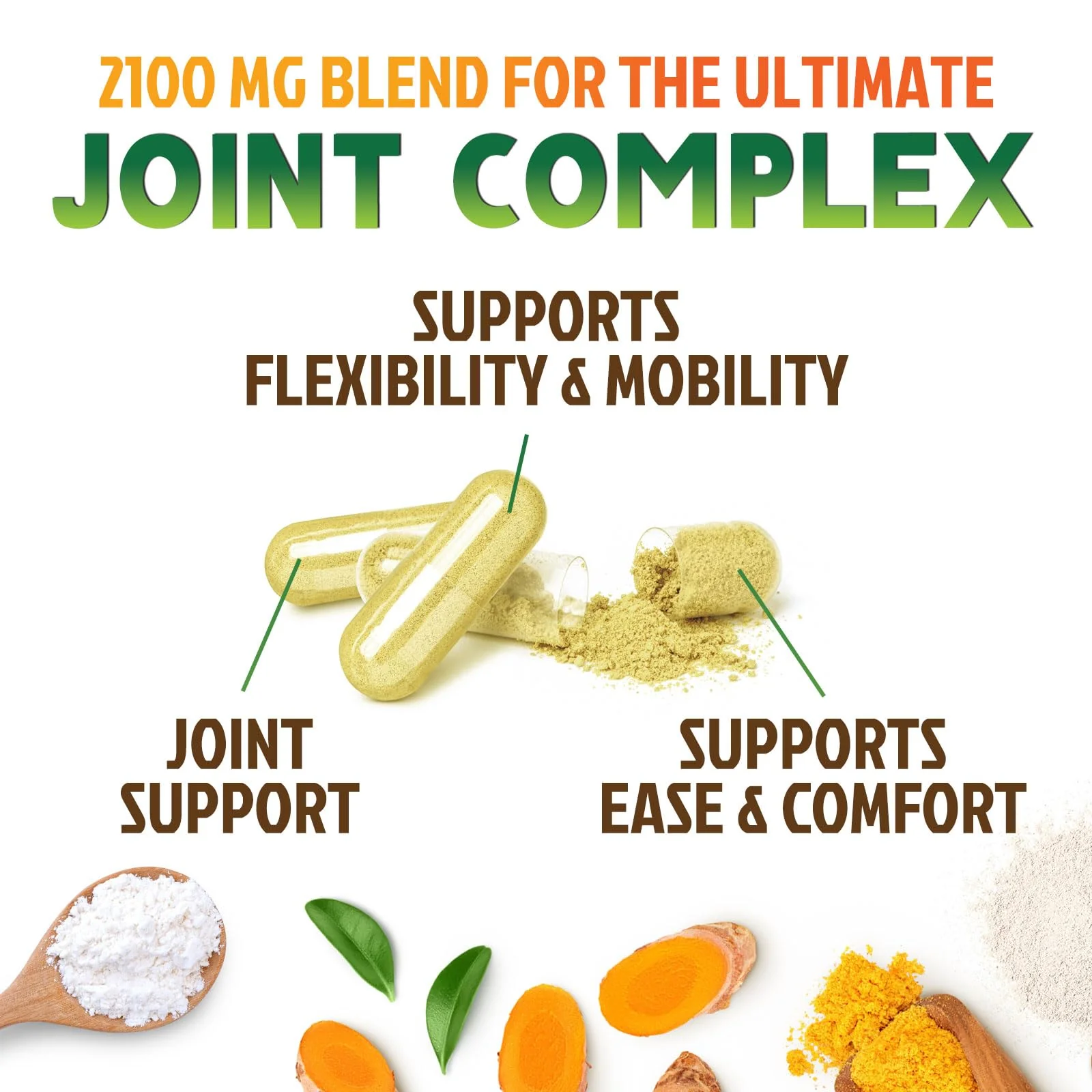 Glucosamine Chondroitin MSM - 3x Strength Joint Support Supplement for Joint Mobility & Comfort For Men and Women, Glucosamine Supplements Complex with Turmeric & Boswellia - 120 Capsules - Image 5