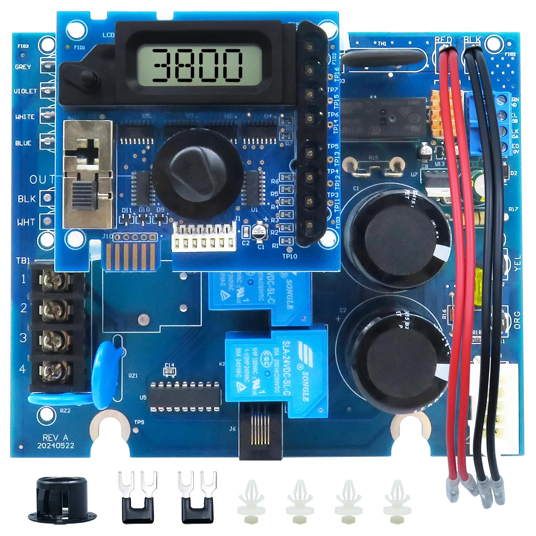 GLX-PCB-RITE Main Circuit Board & GLX-PCB-DSP Display Board,Fits The Hayward/Goldline Aqua Rite Saltwater Chlorinator,for Pool Chlorinators Replacement,Hayward aquarite Circuit Board