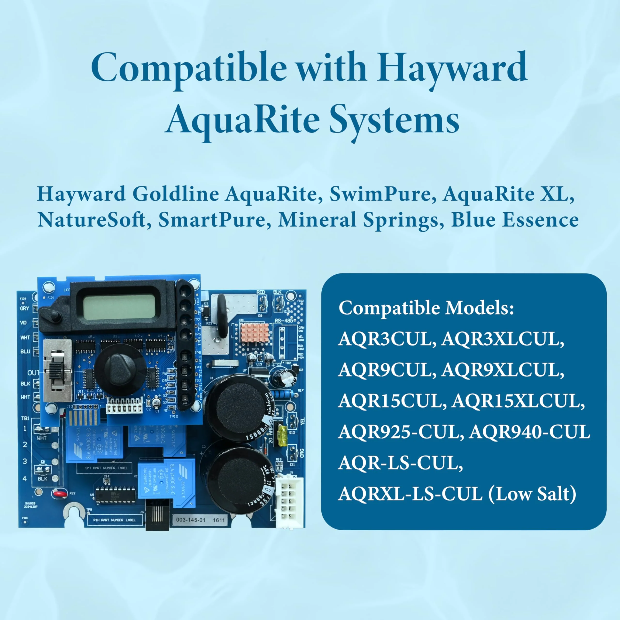GLX-PCB-RITE Main Circuit Board & GLX-PCB-DSP Display Board,Fits The Hayward/Goldline Aqua Rite Saltwater Chlorinator,for Pool Chlorinators Replacement,Hayward aquarite Circuit Board - Image 7