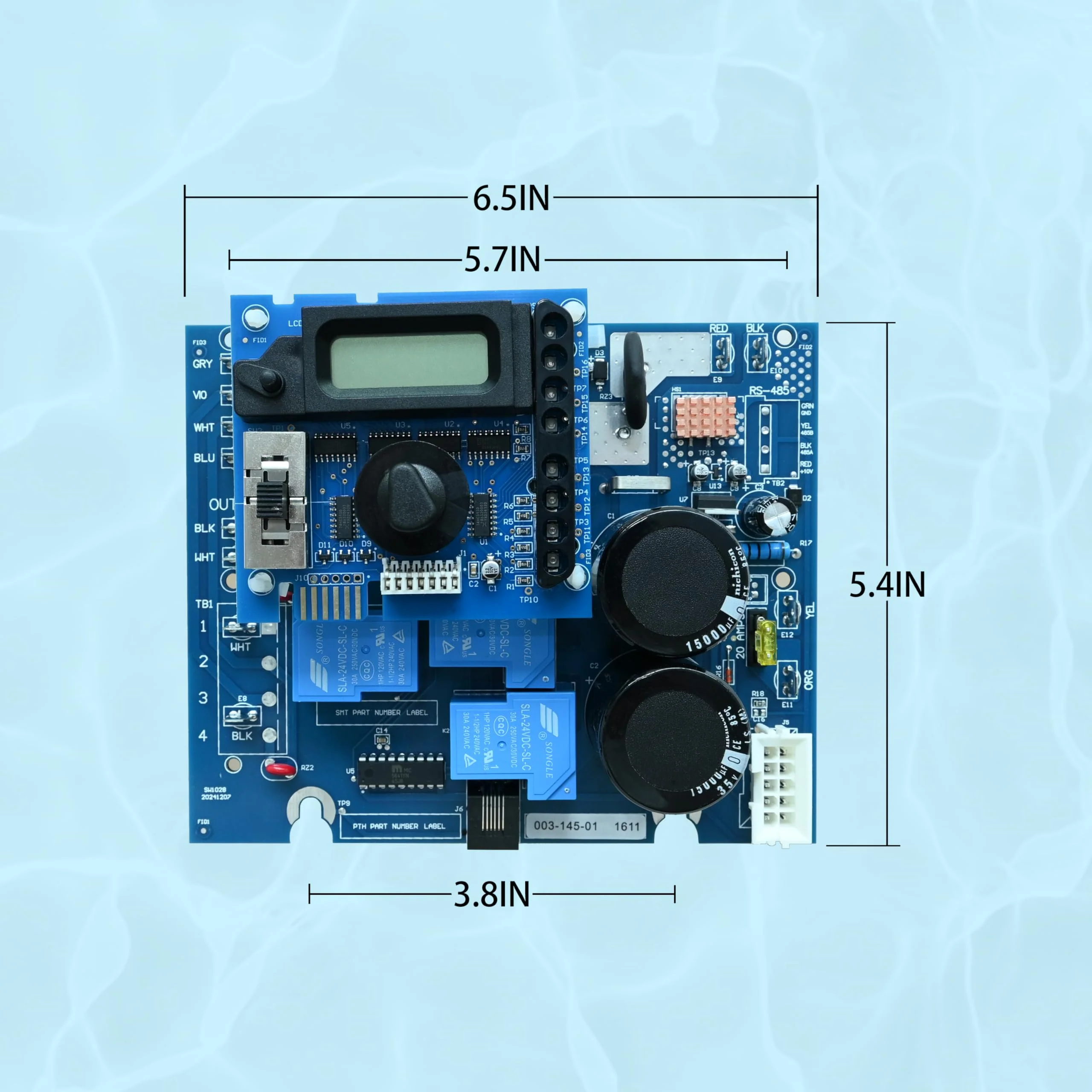 GLX-PCB-RITE Main Circuit Board & GLX-PCB-DSP Display Board,Fits The Hayward/Goldline Aqua Rite Saltwater Chlorinator,for Pool Chlorinators Replacement,Hayward aquarite Circuit Board - Image 9