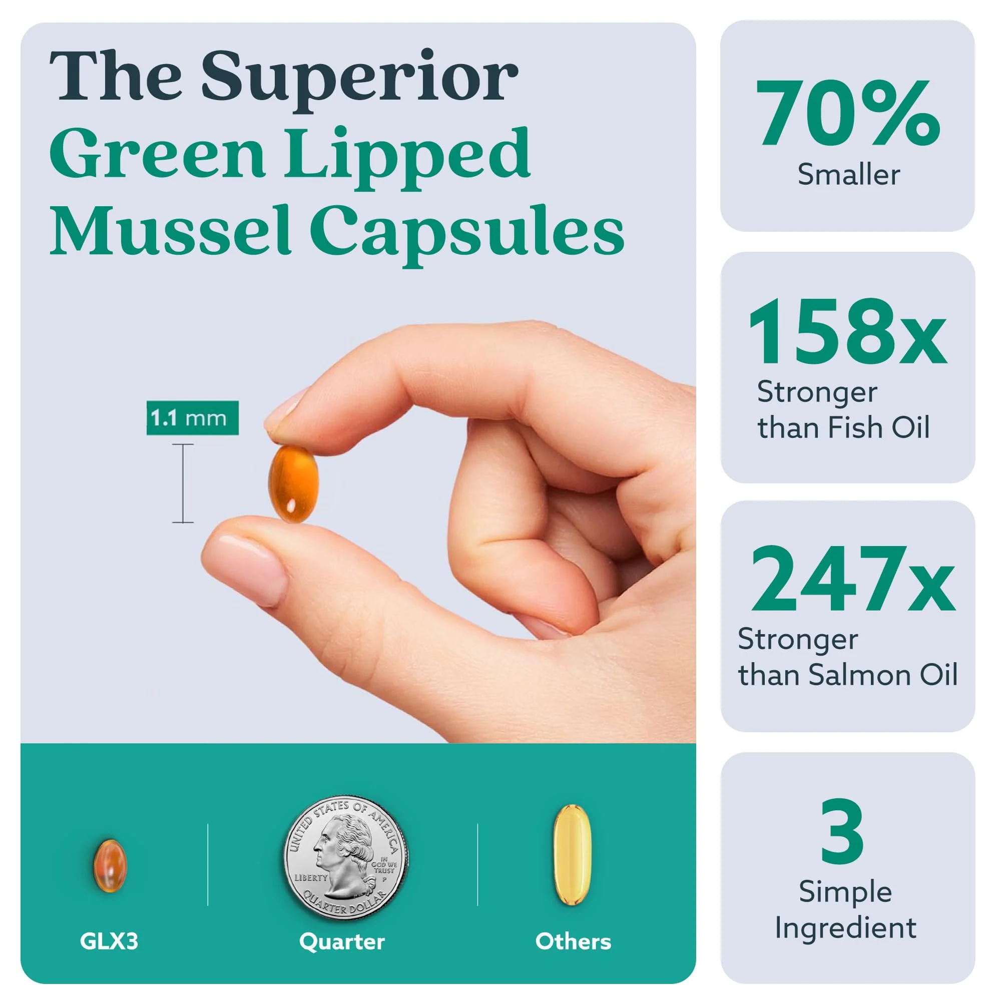 GLX3 Joint Support Extra Strength Omega-3 Supplement | Premium New Zealand Green Lipped Mussel Oil - Comfort, Flexibility, Muscle Recovery - ETA EPA DHA Omega 3 Supplement Capsules by Haka Life - Image 4