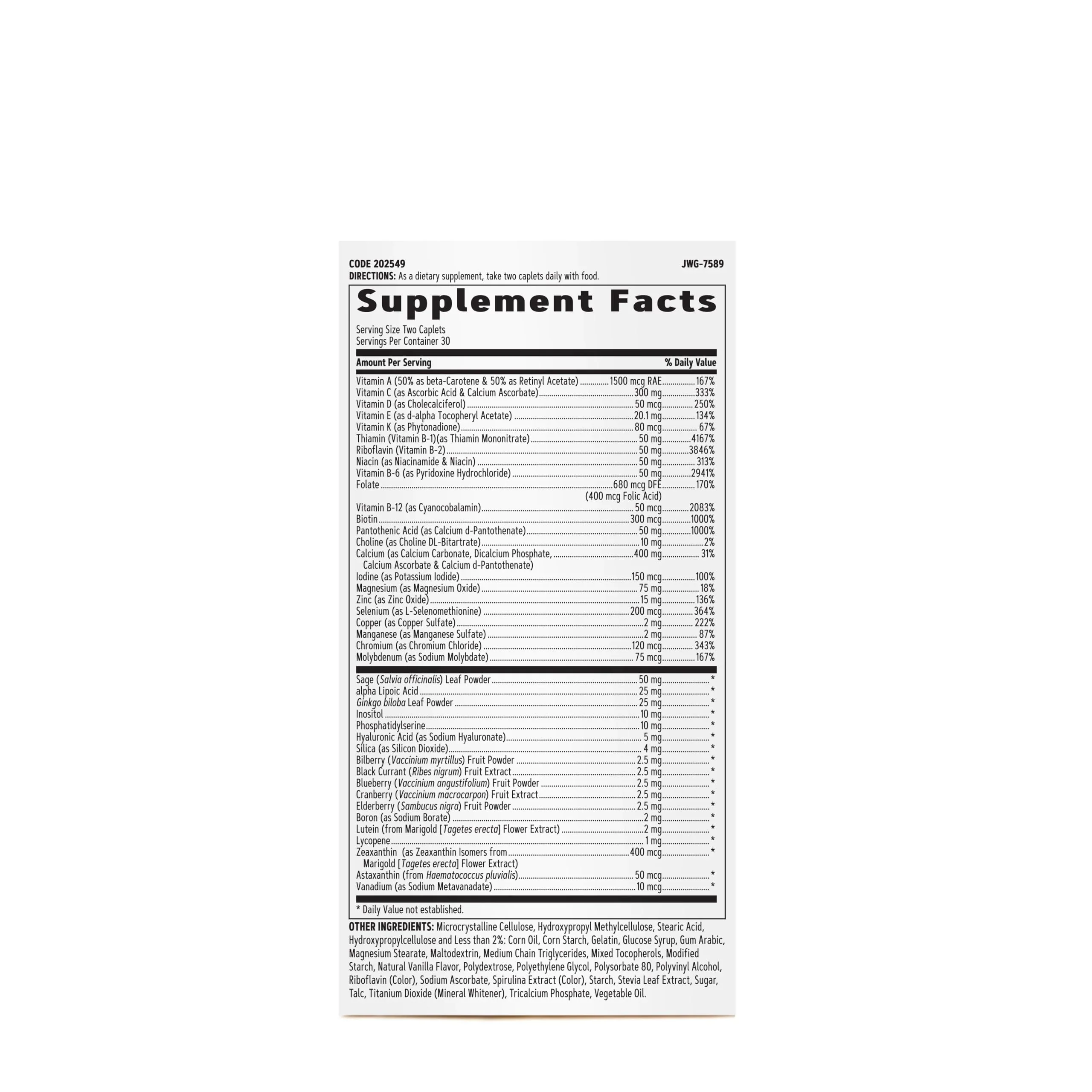 GNC Women's Multivitamin 50 Plus, Supports Bone, Eye, Memory, Brain and Skin Health with Vitamin D, Calcium and B12, Helps Increase Energy Production, 60 Caplets - Image 6