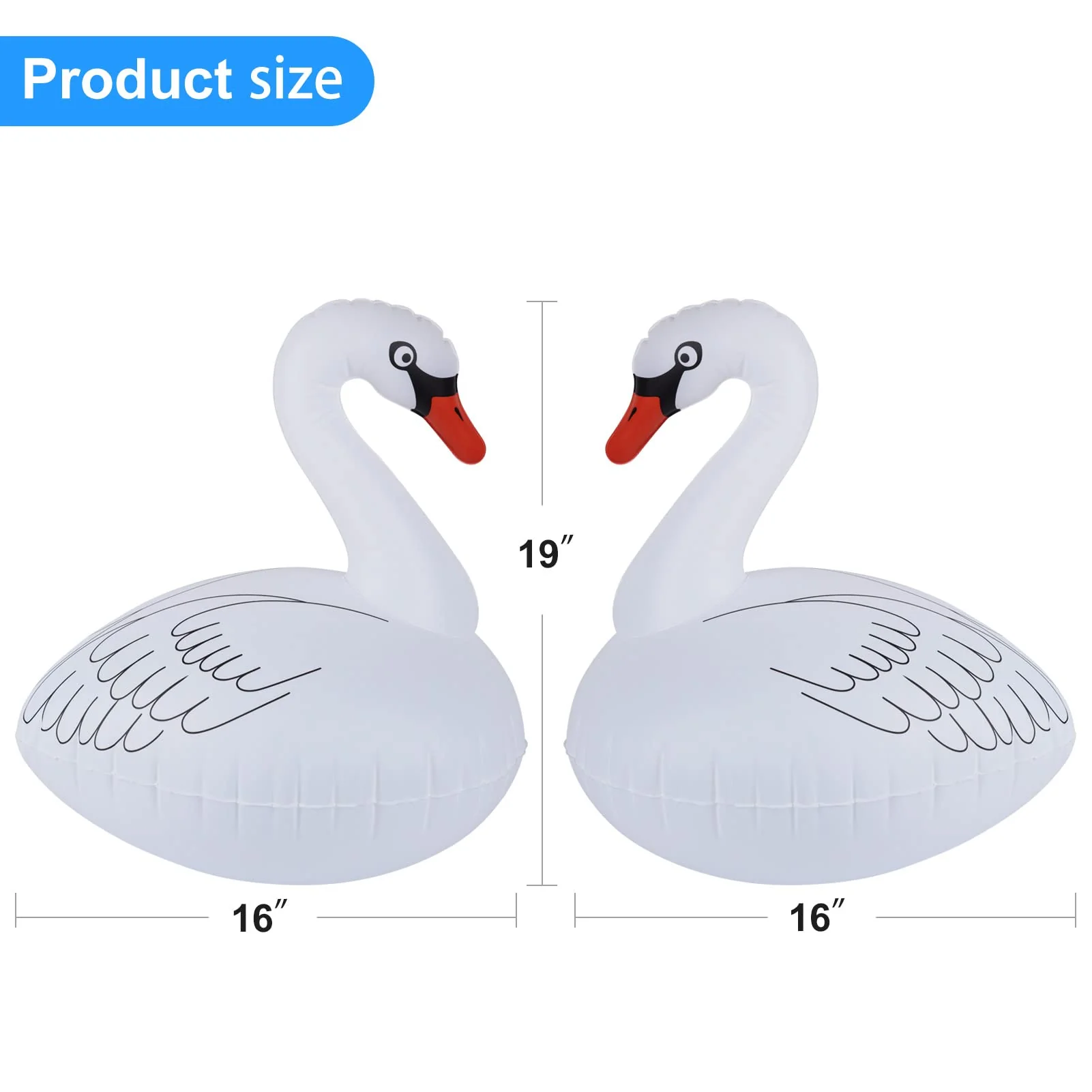 Goallim Swan Floating Solar Lights - Waterproof Inflatable Colorful Changing LED Pool Light for Beach, Garden, Backyard and more - Image 3