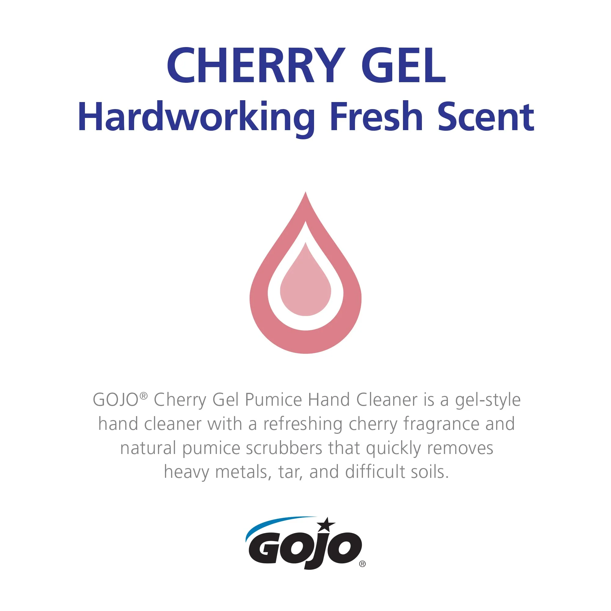 GOJO Cherry Gel Pumice Hand Cleaner Cherry Fragrance, 1 Gallon Hand Cleaner with Pumice in Pump Bottle (Pack of 1) - 2358-02 - Image 3