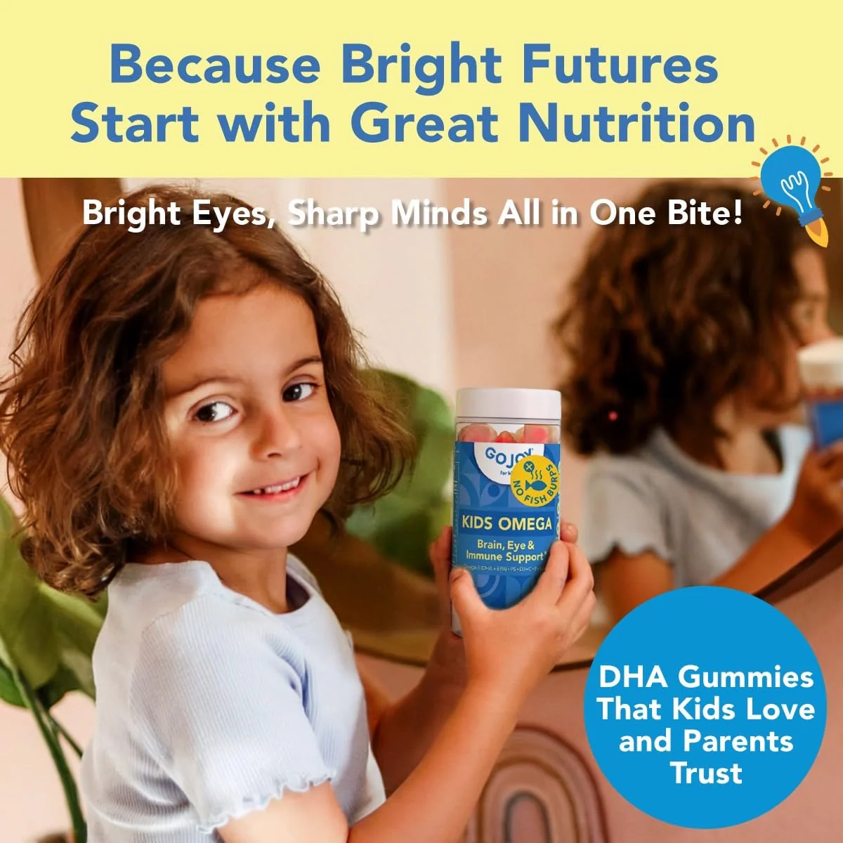 GOJOY Kids Omega 3 DHA Gummies – No Fish Burps, No Sugar – Brain, Eye & Immune Support – Plant-Based Omega-3 from Algae – Vegan, Clean DHA for Toddlers, Children & Kids Ages 3+ - Image 9