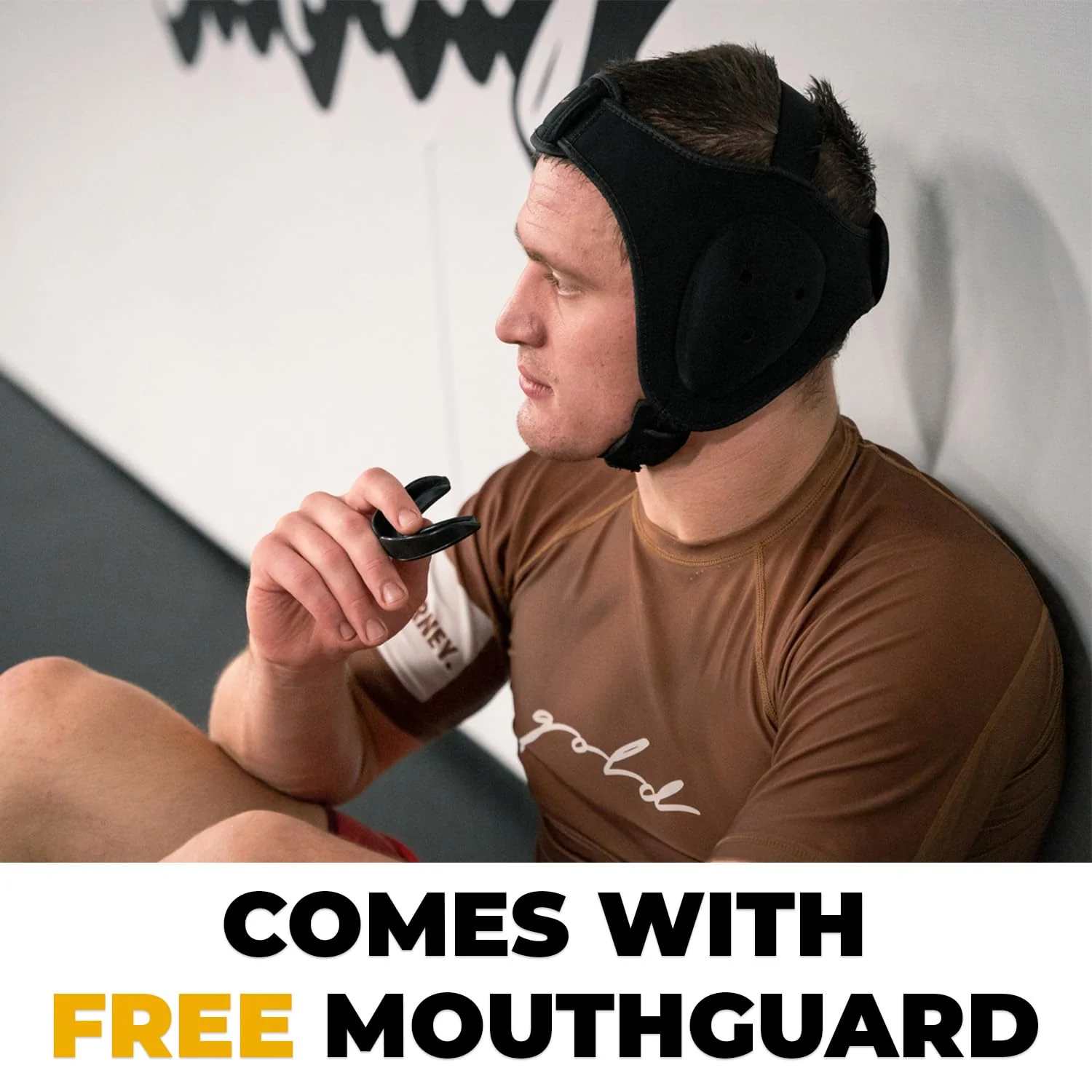 Gold BJJ Headgear for Jiu Jitsu, Wrestling, and MMA - Image 6