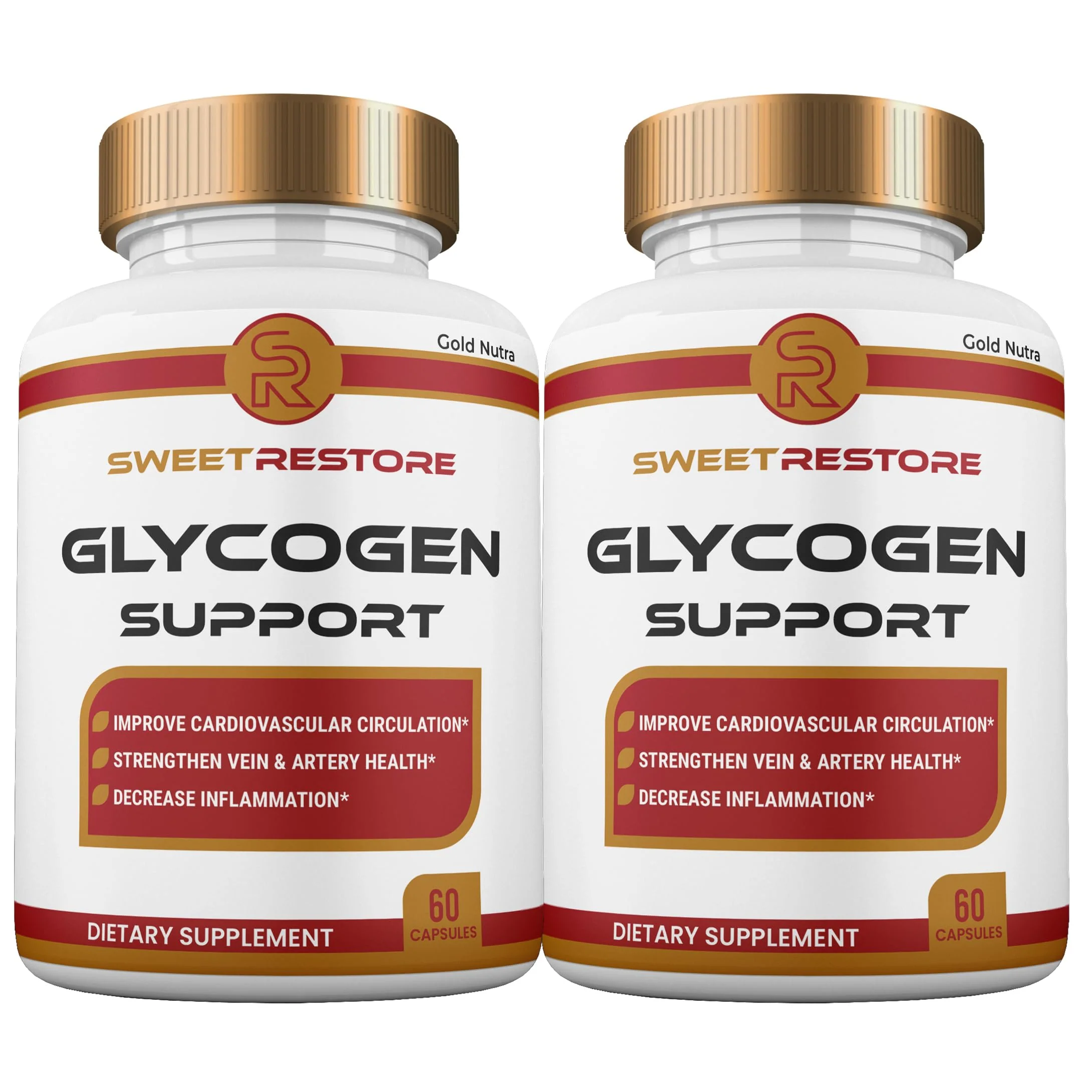 Gold Nutra Sweet Restore Capsules, All Natural Maximum Strength Sweet Restore Glyco Pills, 2 Month Supply (2 Pack)