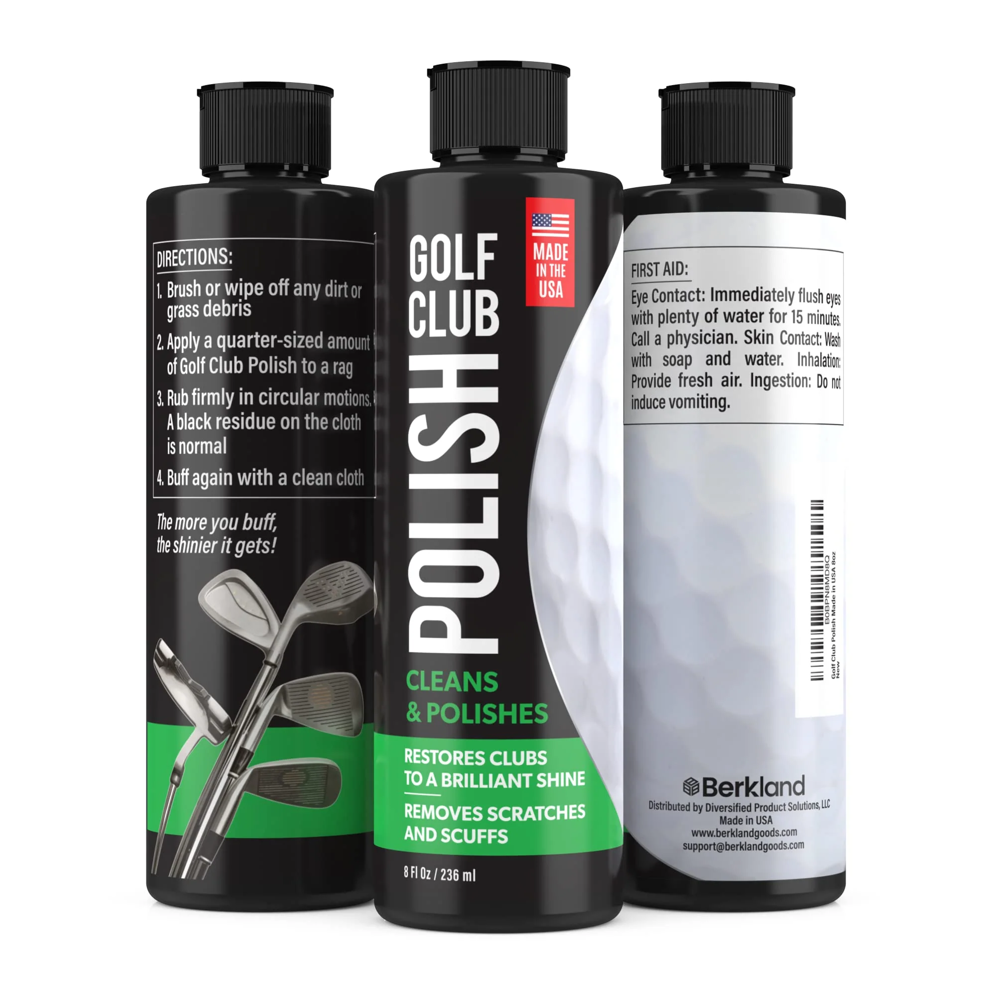 Golf Club Polish & Rust Remover – Made in USA – Instant Golf Club Cleaner & Scratch Remover Cream – 8 oz Golf Club Polish Compound, Groove Cleaner & Golf Club Polishing Kit – Shine, Protect & Restore - Image 2