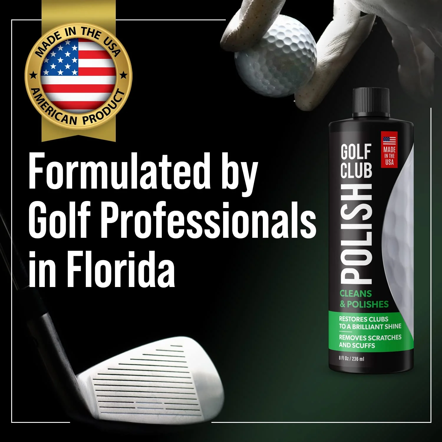 Golf Club Polish & Rust Remover – Made in USA – Instant Golf Club Cleaner & Scratch Remover Cream – 8 oz Golf Club Polish Compound, Groove Cleaner & Golf Club Polishing Kit – Shine, Protect & Restore - Image 5