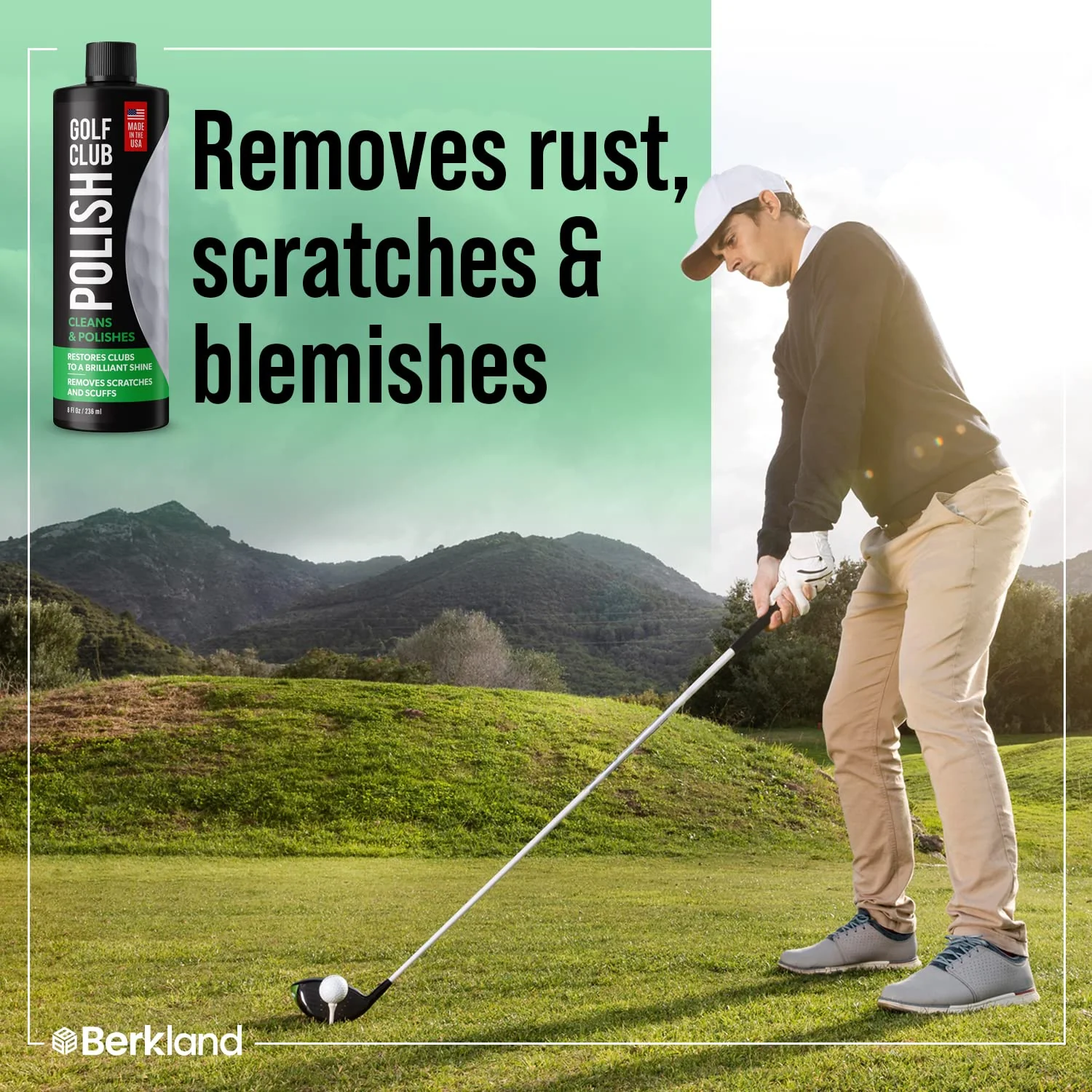 Golf Club Polish & Rust Remover – Made in USA – Instant Golf Club Cleaner & Scratch Remover Cream – 8 oz Golf Club Polish Compound, Groove Cleaner & Golf Club Polishing Kit – Shine, Protect & Restore - Image 6