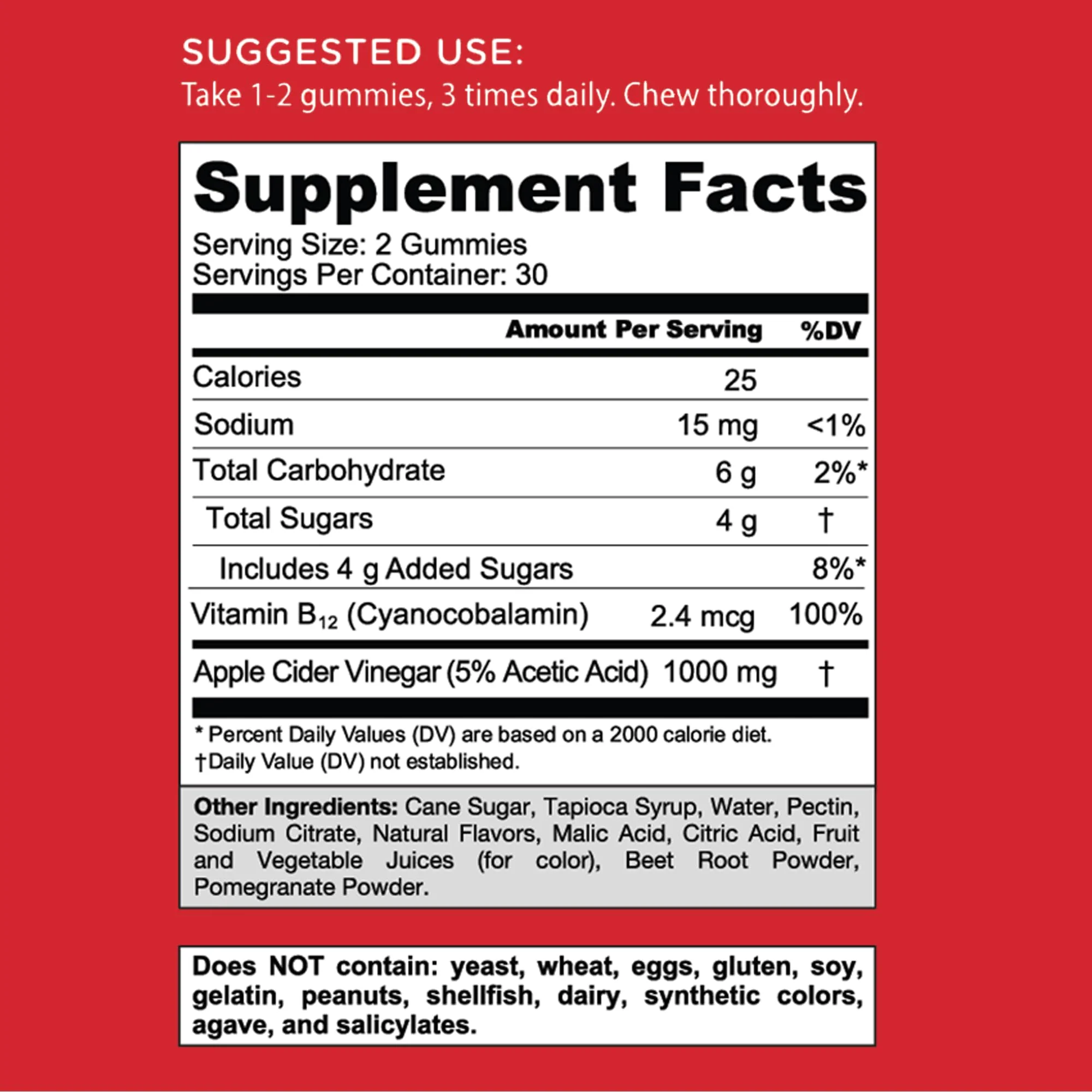 Goli Apple Cider Vinegar Gummies - Worlds First ACV Gummy with Vitamin B12, Beetroot & Pomegranate - Vegan, Non-GMO, Gluten-Free - Image 6