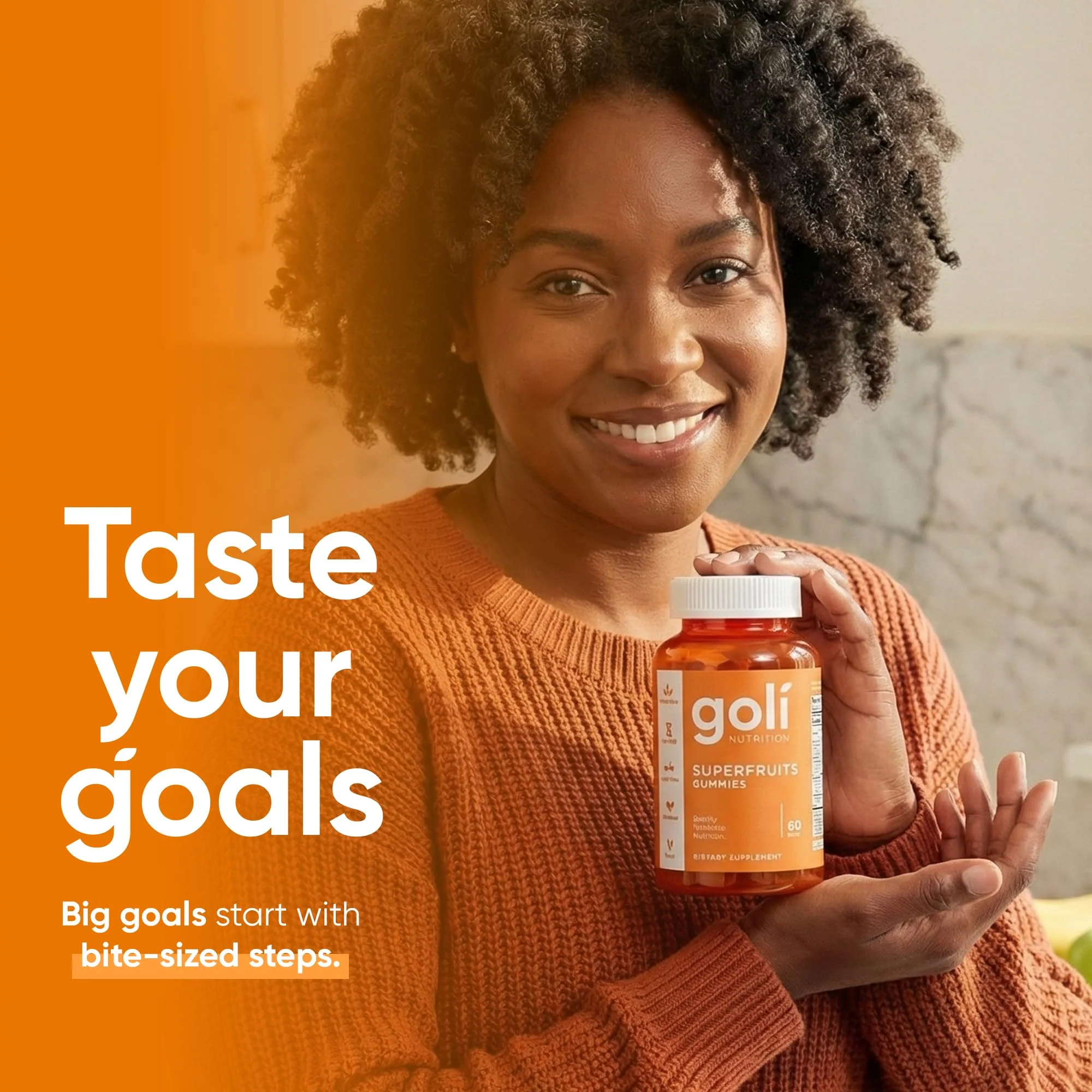Goli Superfruits Beauty Gummies with Bamboo Silica - Vitamins A, C, E, Zinc - Collagen Support with Superfruit Blend - Vegan, Non-GMO, Gluten-Free - 60 Count (Pack of 3) - Image 6