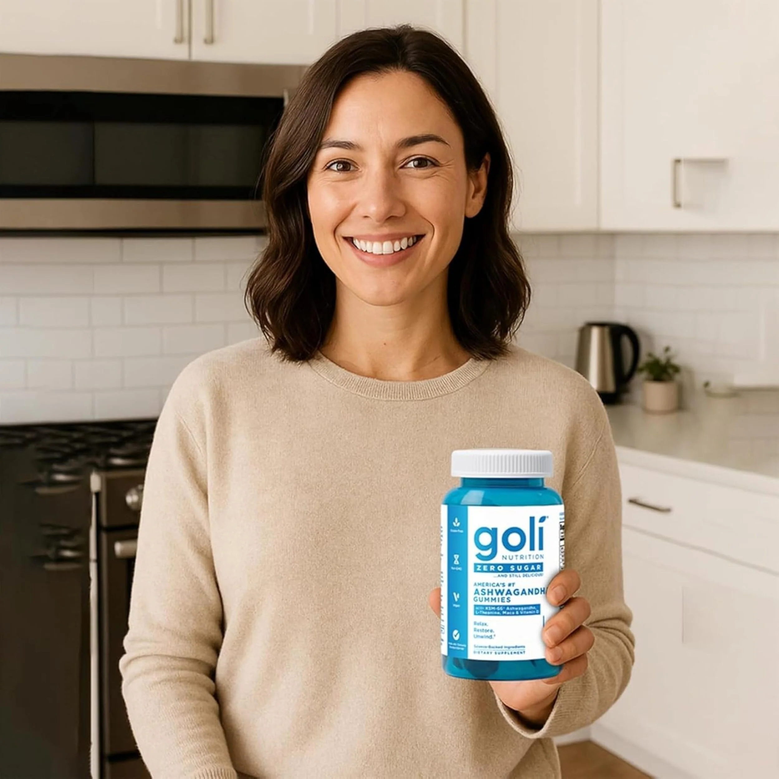 Goli Zero Sugar Ashwagandha & Vitamin D, Maca, L-Theanine Gummies, No Artificial Sweeteners, No Sugar Alcohols. Mixed Berry, KSM-66, Vegan, Plant Based, Non-GMO, Gluten-Free & Gelatin Free. (3) - Image 8