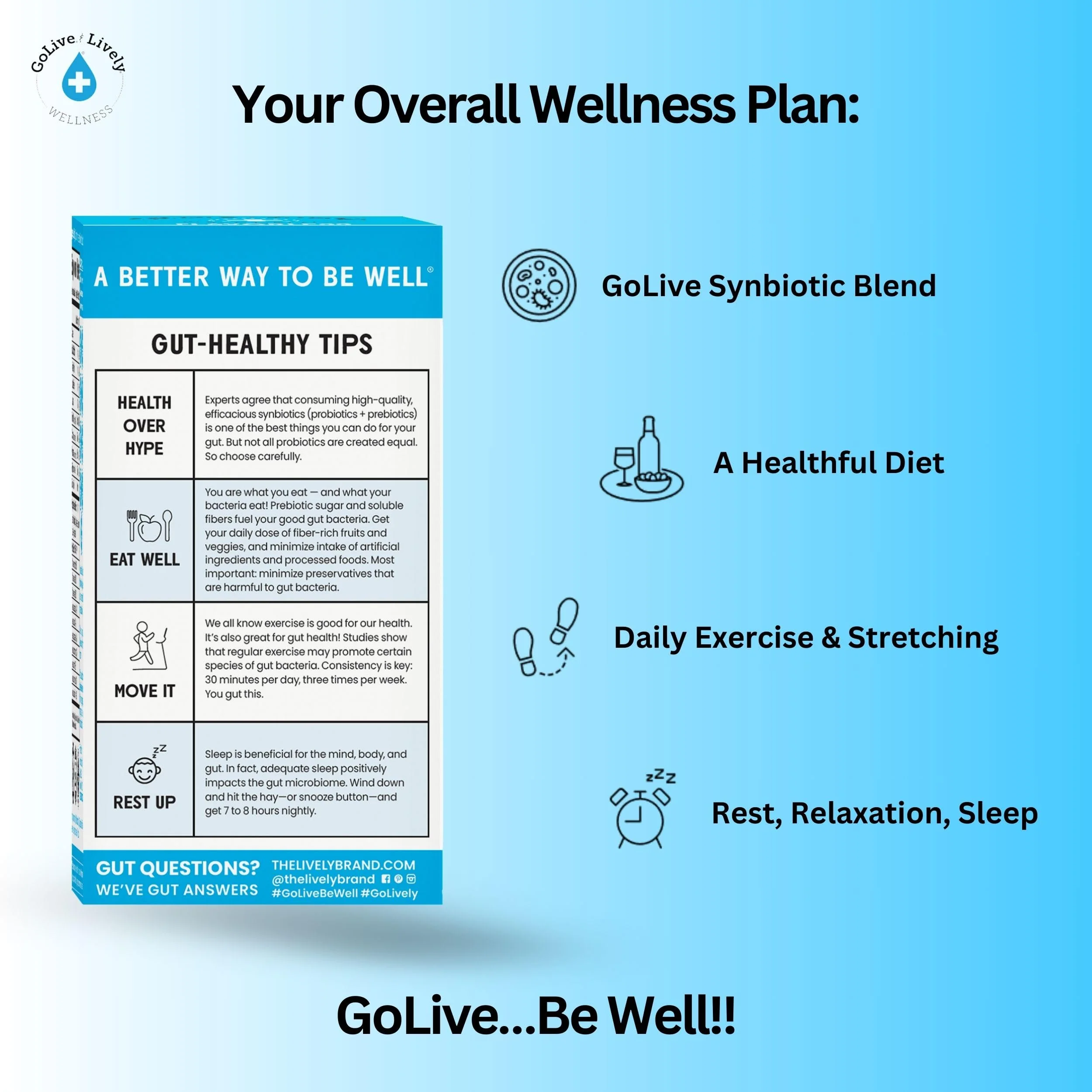 GoLive Prebiotic & Probiotic for Women, Men, Kids. Flavor-Free, Sugar-Free, Synbiotic Powder w/ GOS, L-Glutamine, Vitamin D3, Electrolytes. For Gut Health, Digestion, Metabolism, Immunity 15-50B CFUs. - Image 4