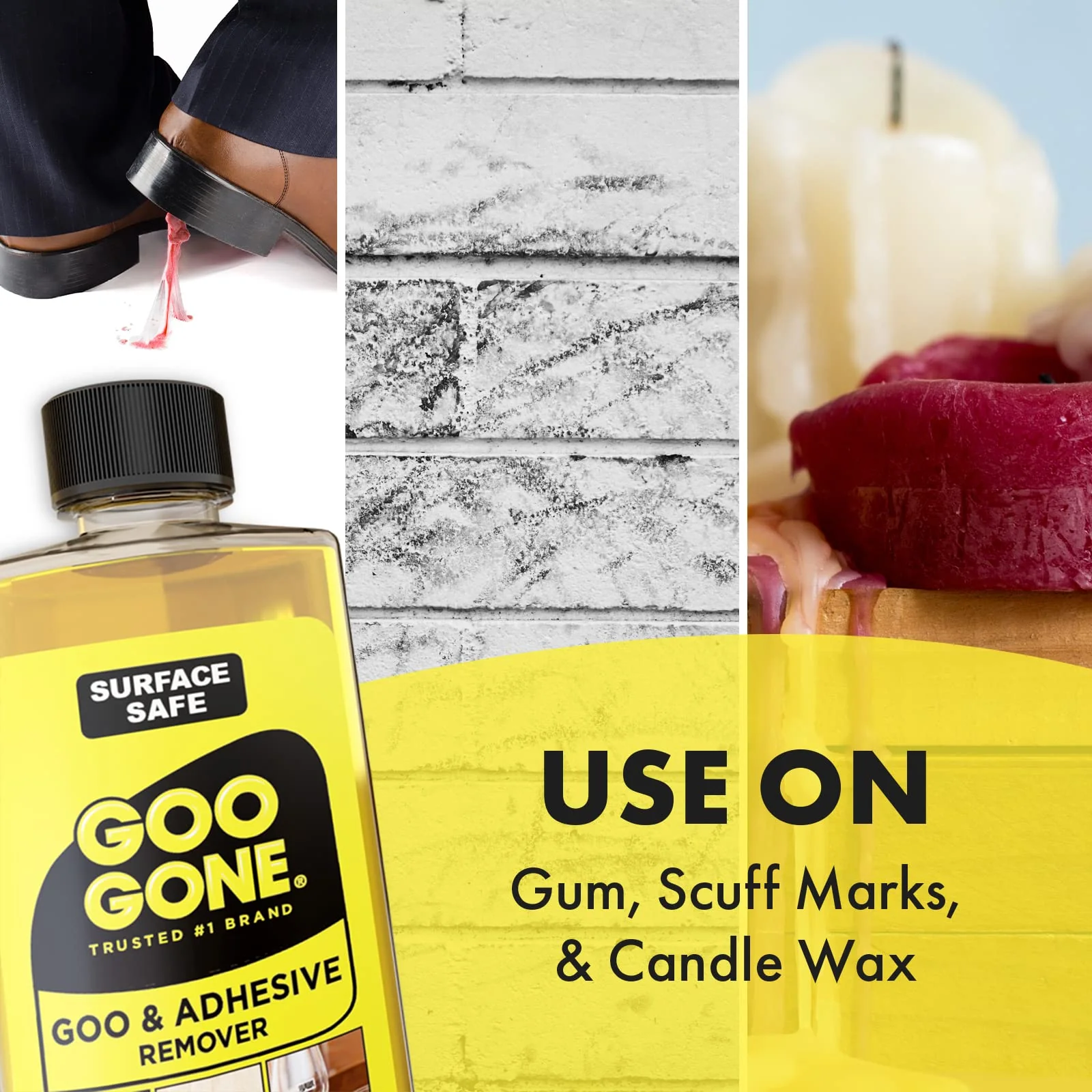 Goo Gone Adhesive Remover - 2 Pack - 8 Ounce - Surface Safe Adhesive Remover Safely Removes Stickers Labels Decals Residue Tape Chewing Gum Grease Tar Crayon Glue - Image 7