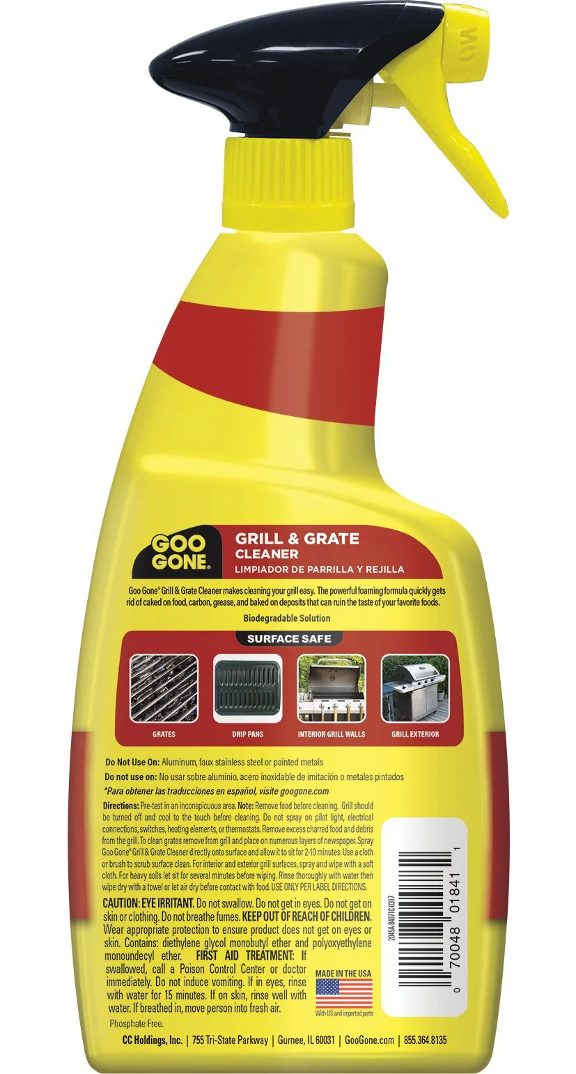 Goo Gone Grill and Grate Cleaner Spray (2 Pack) Cleans and Degreases BBQ Cooking Grates and Racks, Pellet and Electric Smokers- 24 Ounce - Image 9