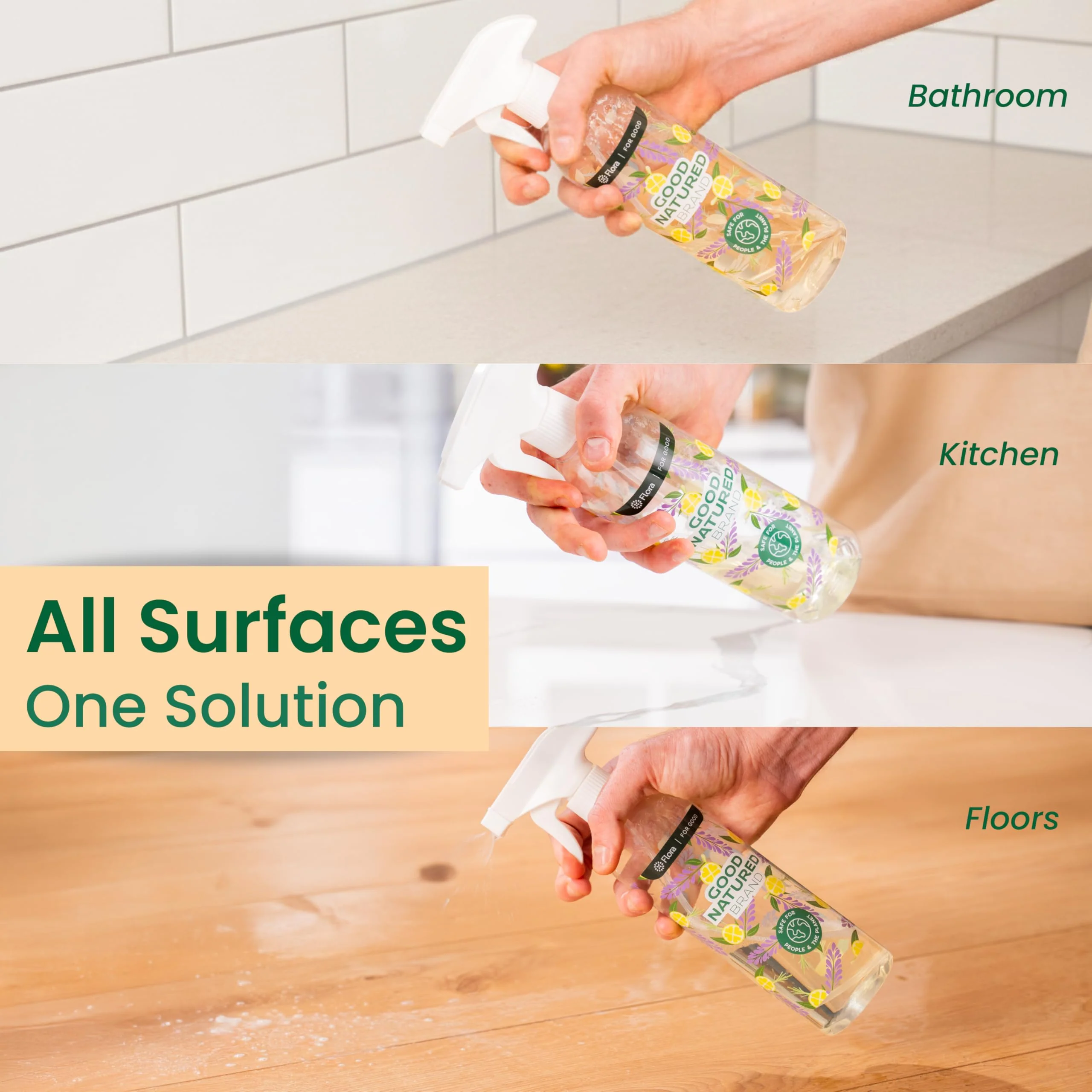Good Natured Brand All-Purpose Cleaner Concentrate | Multi-Surface Cleaner | Natural Orange Essential Oil | Multipurpose Cleaner Concentrate All Surfaces | Orange | 8oz makes 128oz - Image 4