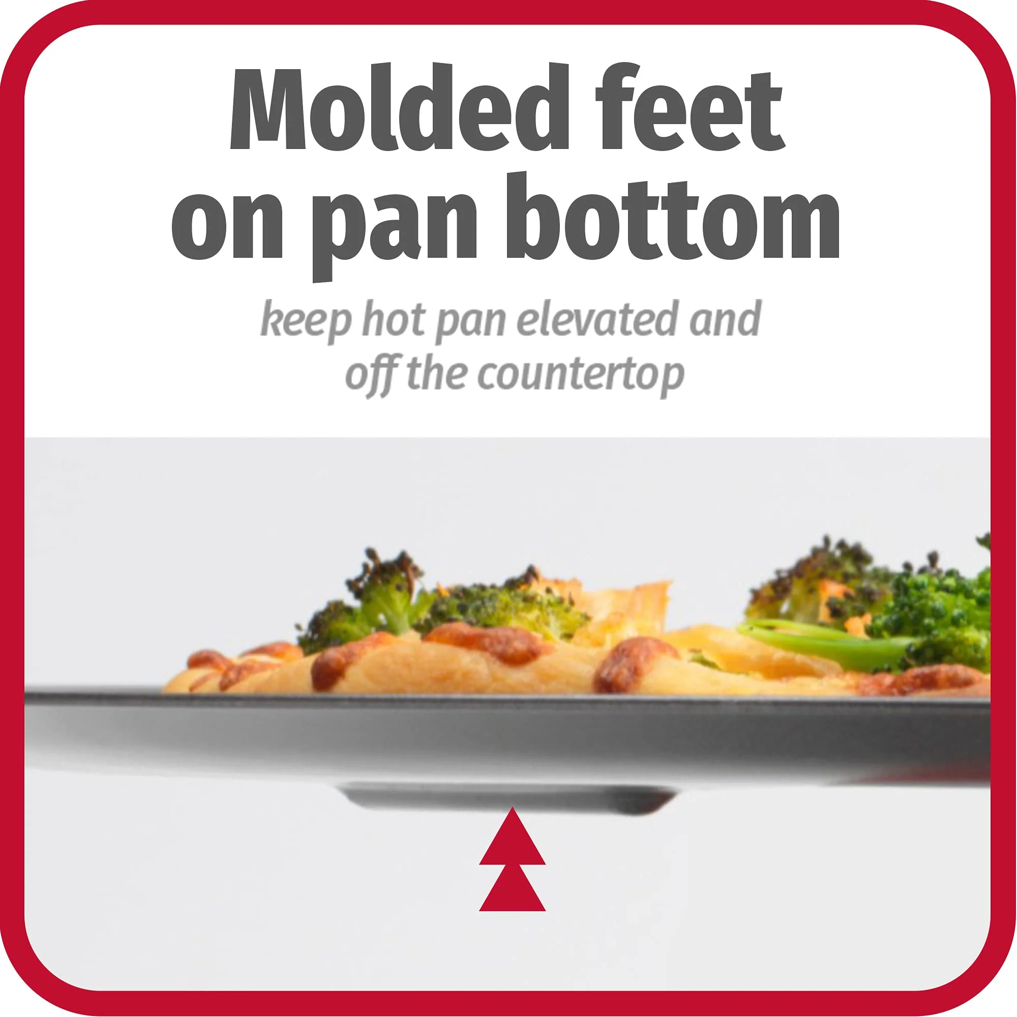 GoodCook AirPerfect 14" Insulated Nonstick Carbon Steel Pizza Pan with Cutting Guides, Perforated Nonstick Pizza Pan, Gray - Image 2