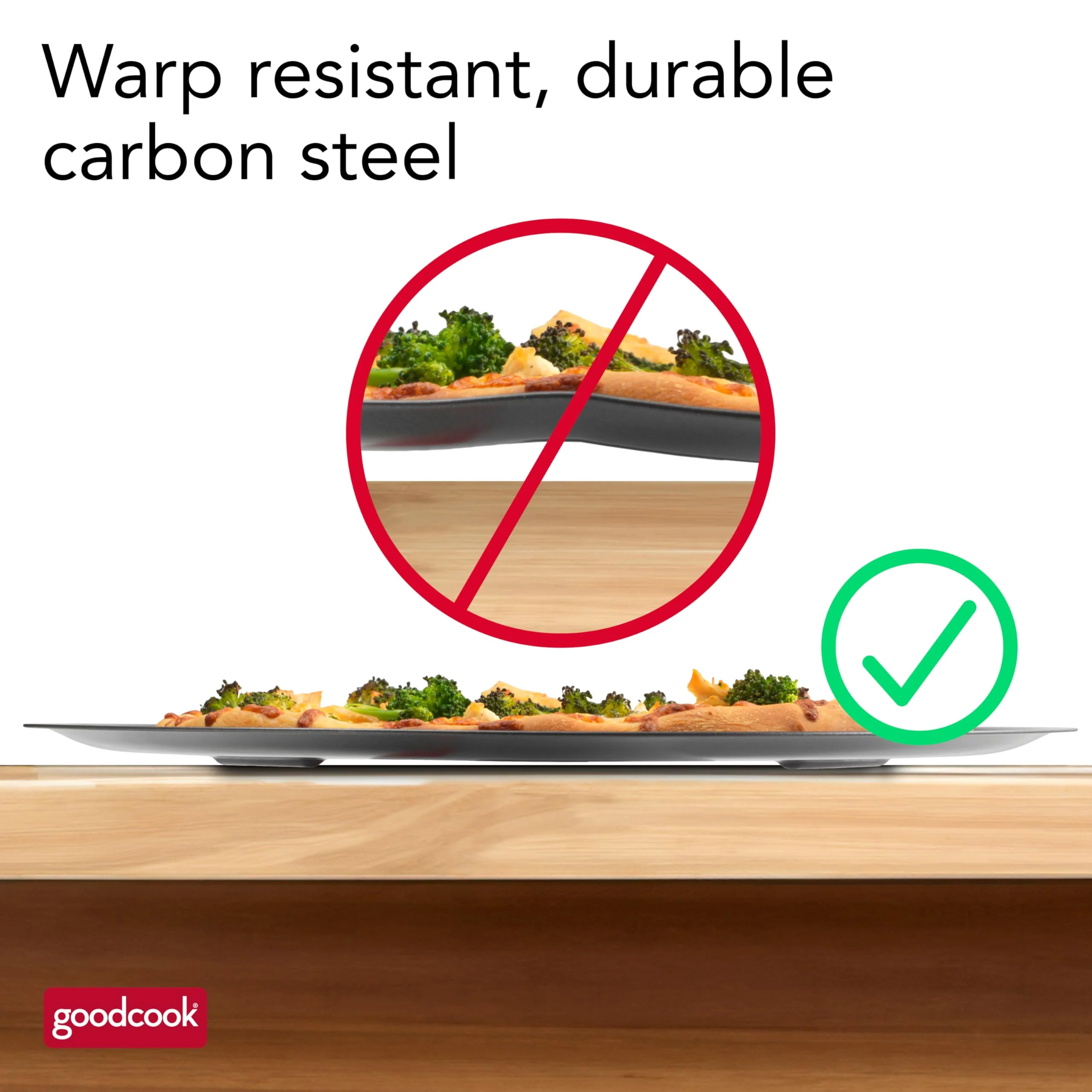 GoodCook AirPerfect Nonstick 16” Pizza Pan – Pizza Tray for Oven, Perforated Round Pizza Pan, Carbon Steel Baking Pan, Homemade, Frozen & Leftover Slices - Image 4