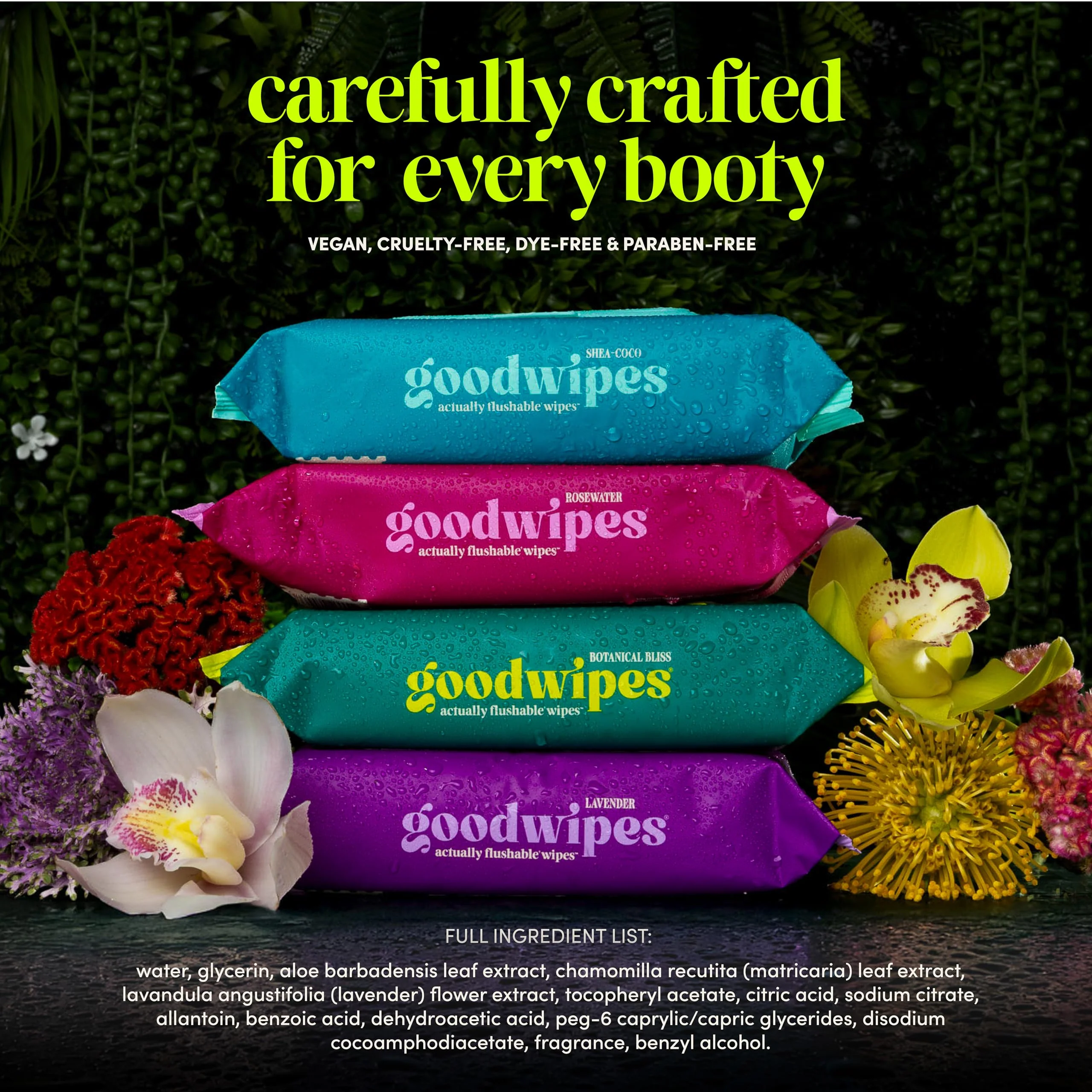 goodwipes Flushable Butt Wipes - Vitamin E & Aloe - Sewer & Septic Safe - Extra Large Adult Wet Wipes For Women & Men - Bathroom Essentials - Lavender, 318 Count (6 Packs + 1 Travel) - Image 4