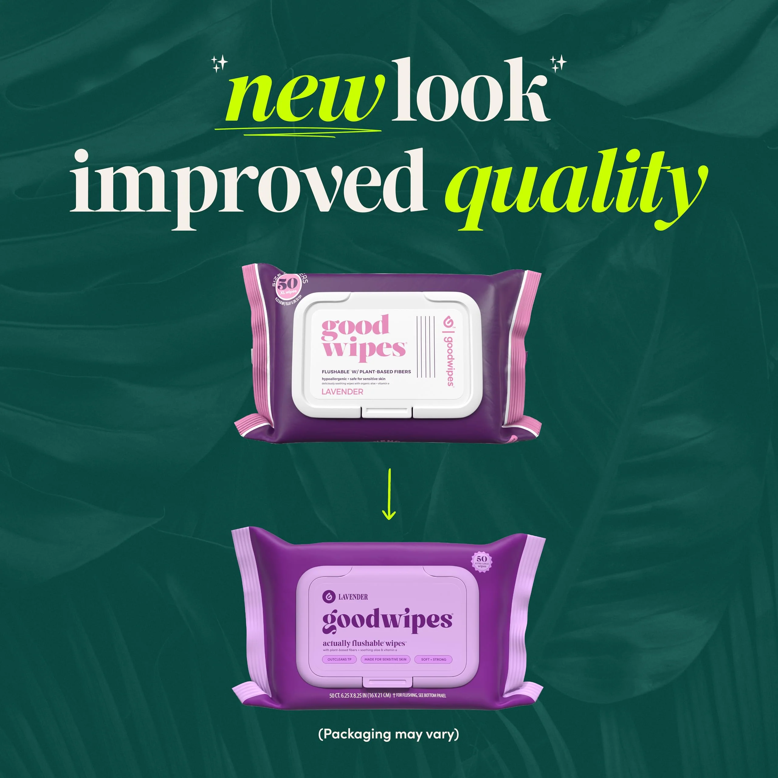 goodwipes Flushable Butt Wipes - Vitamin E & Aloe - Sewer & Septic Safe - Extra Large Adult Wet Wipes For Women & Men - Bathroom Essentials - Lavender, 318 Count (6 Packs + 1 Travel) - Image 5