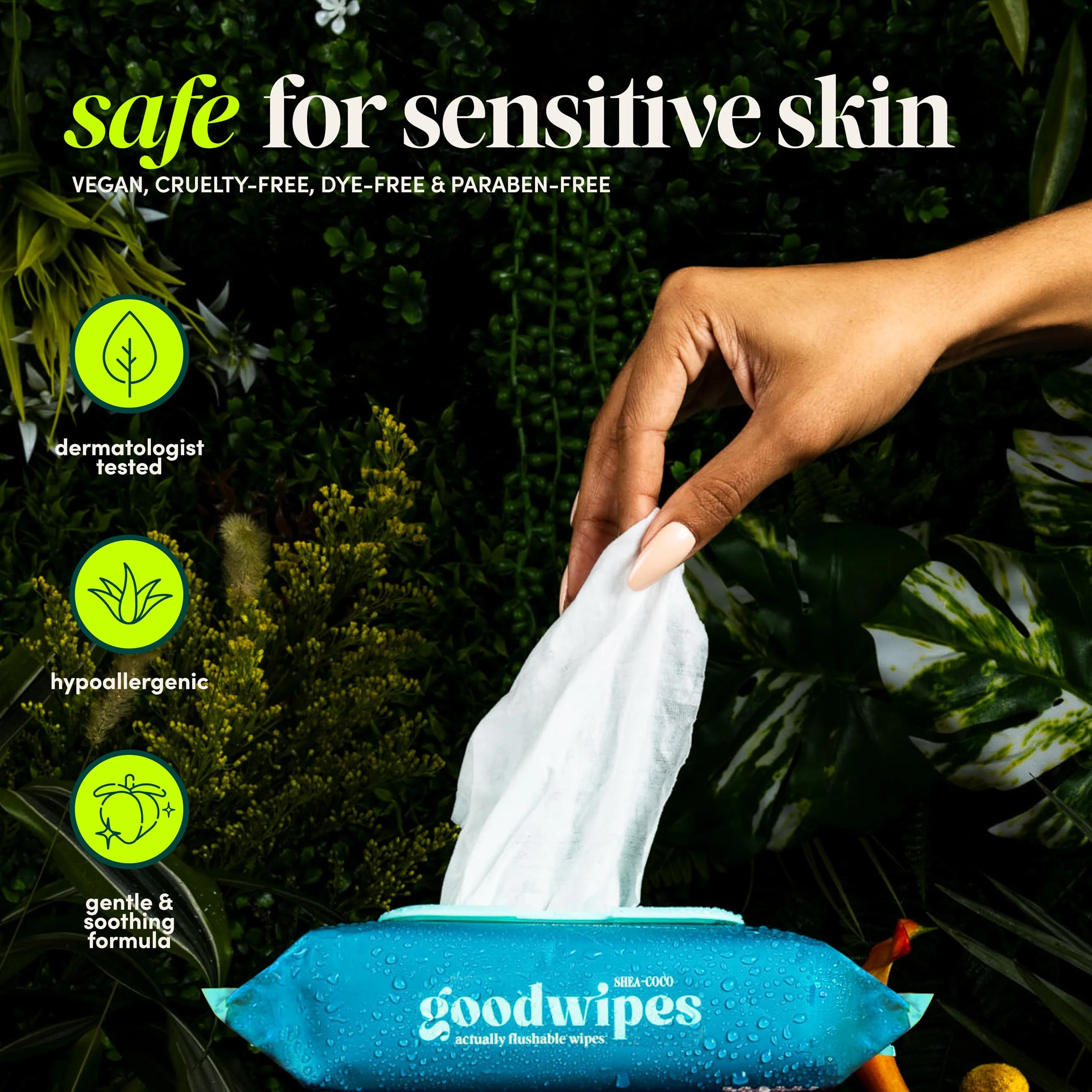 goodwipes Flushable Butt Wipes - Vitamin E & Aloe - Sewer & Septic Safe - Extra Large Adult Wet Wipes For Women & Men - Bathroom Essentials - Lavender, 318 Count (6 Packs + 1 Travel) - Image 7