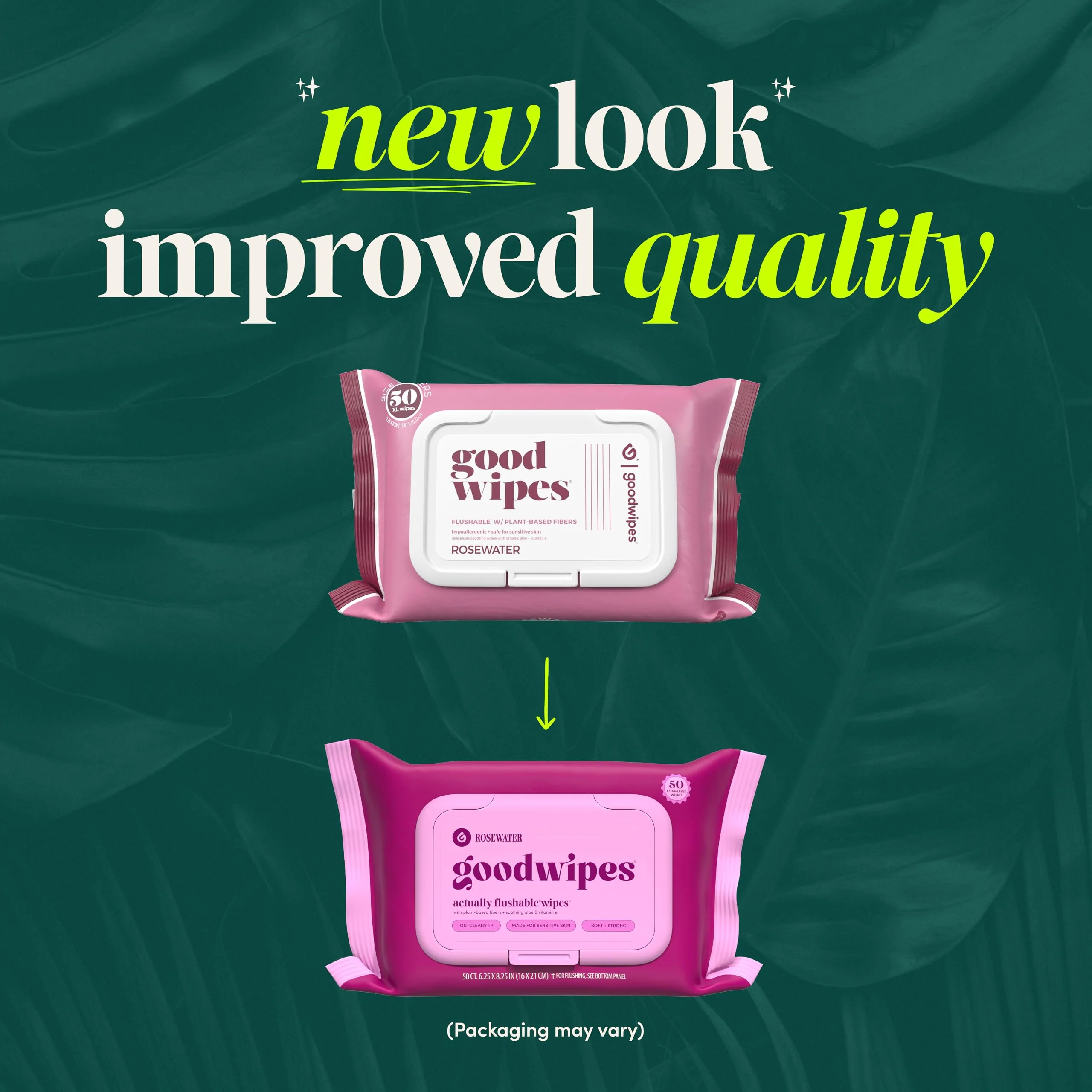 goodwipes Flushable Butt Wipes - Vitamin E & Aloe - Sewer & Septic Safe - Extra Large Adult Wet Wipes For Women & Men - Bathroom Essentials - Rosewater, 318 Count (6 Packs + 1 Travel) - Image 6