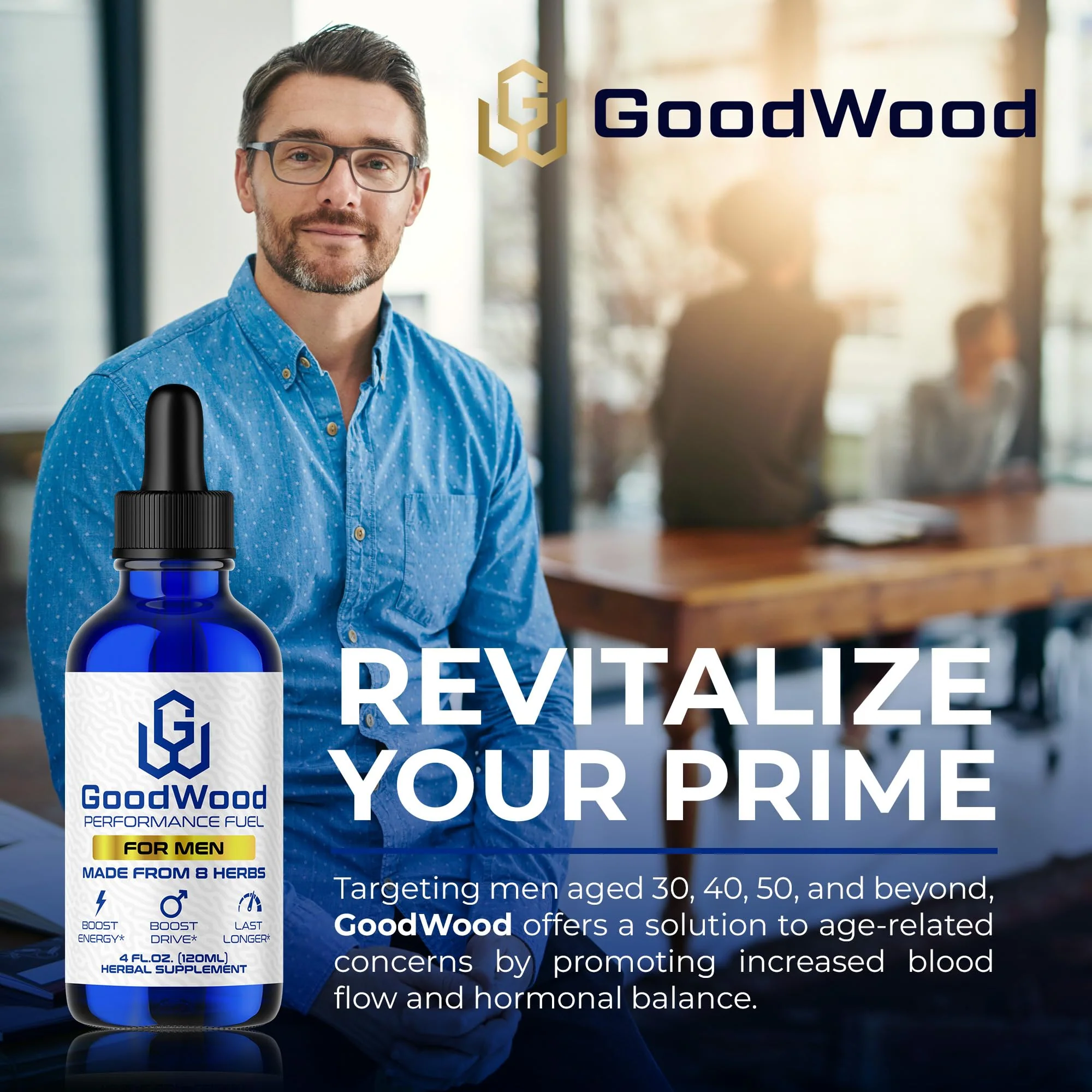 GoodWood - Male Liquid Drops - Increases Stamina and Size - Improves Energy, Drive, and Power - for Men Ages 30, 40, 50, 60+ - Made with 8 Herbs and Organic - One Pack - Image 7